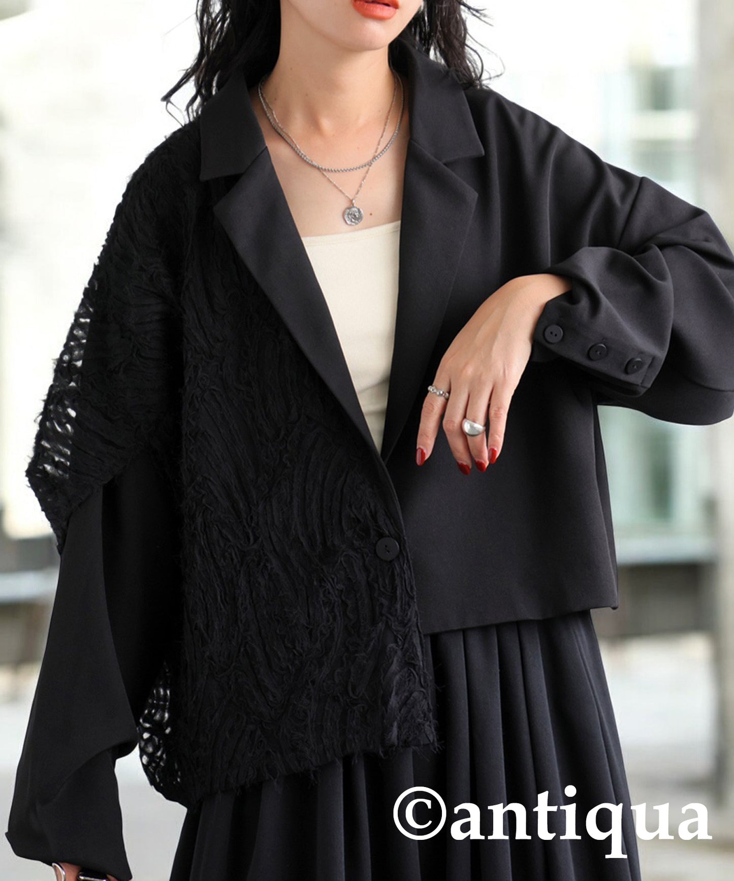 Asymmetric Lace Jacket Ladies