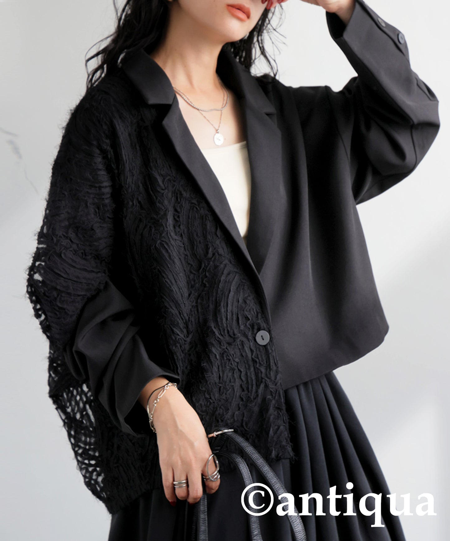 Asymmetric Lace Jacket Ladies