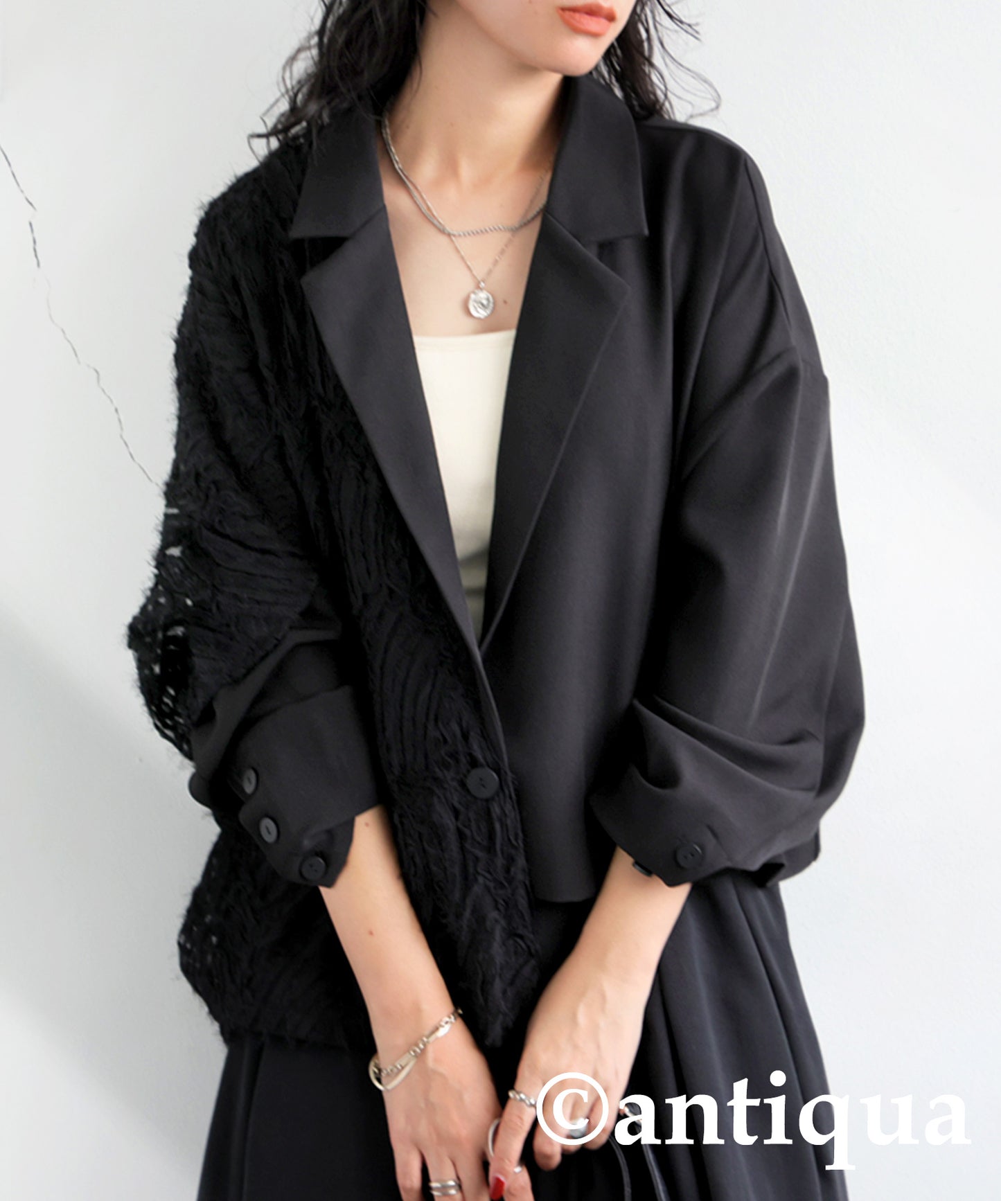 Asymmetric Lace Jacket Ladies