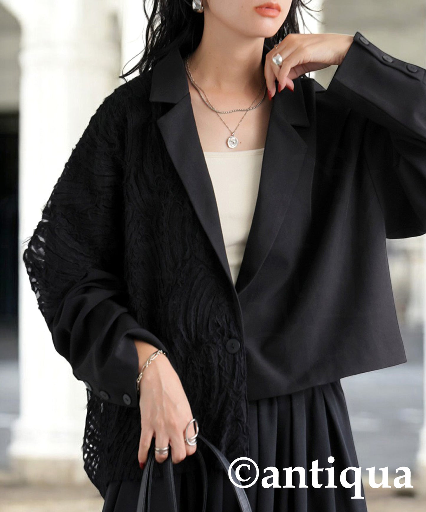 Asymmetric Lace Jacket Ladies