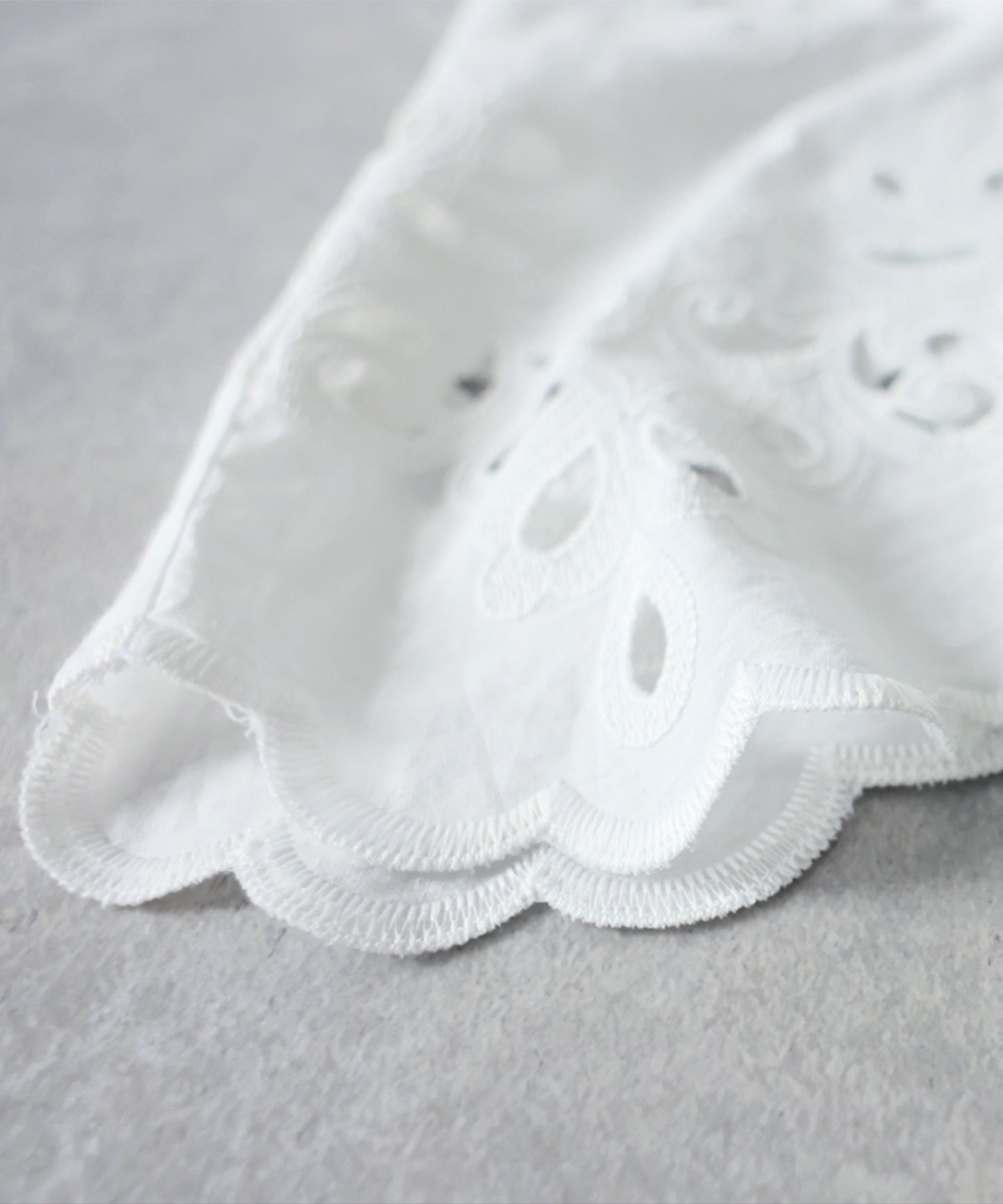 Lace Embroidered Scalloped Shirt Ladies