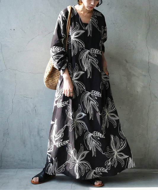 Botanical Print Dress Ladies