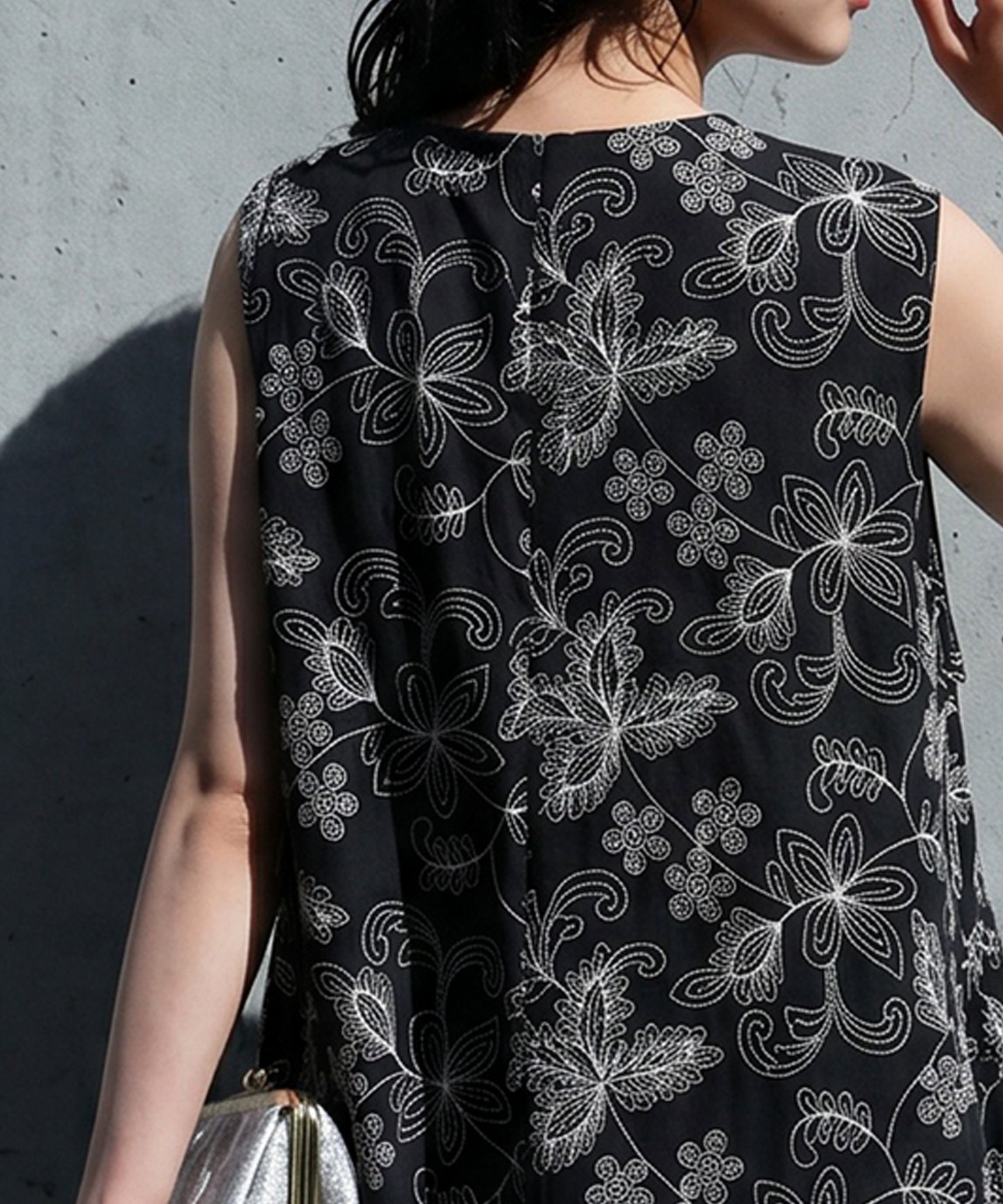 Embroidered Floral Cocoon Dress Ladies