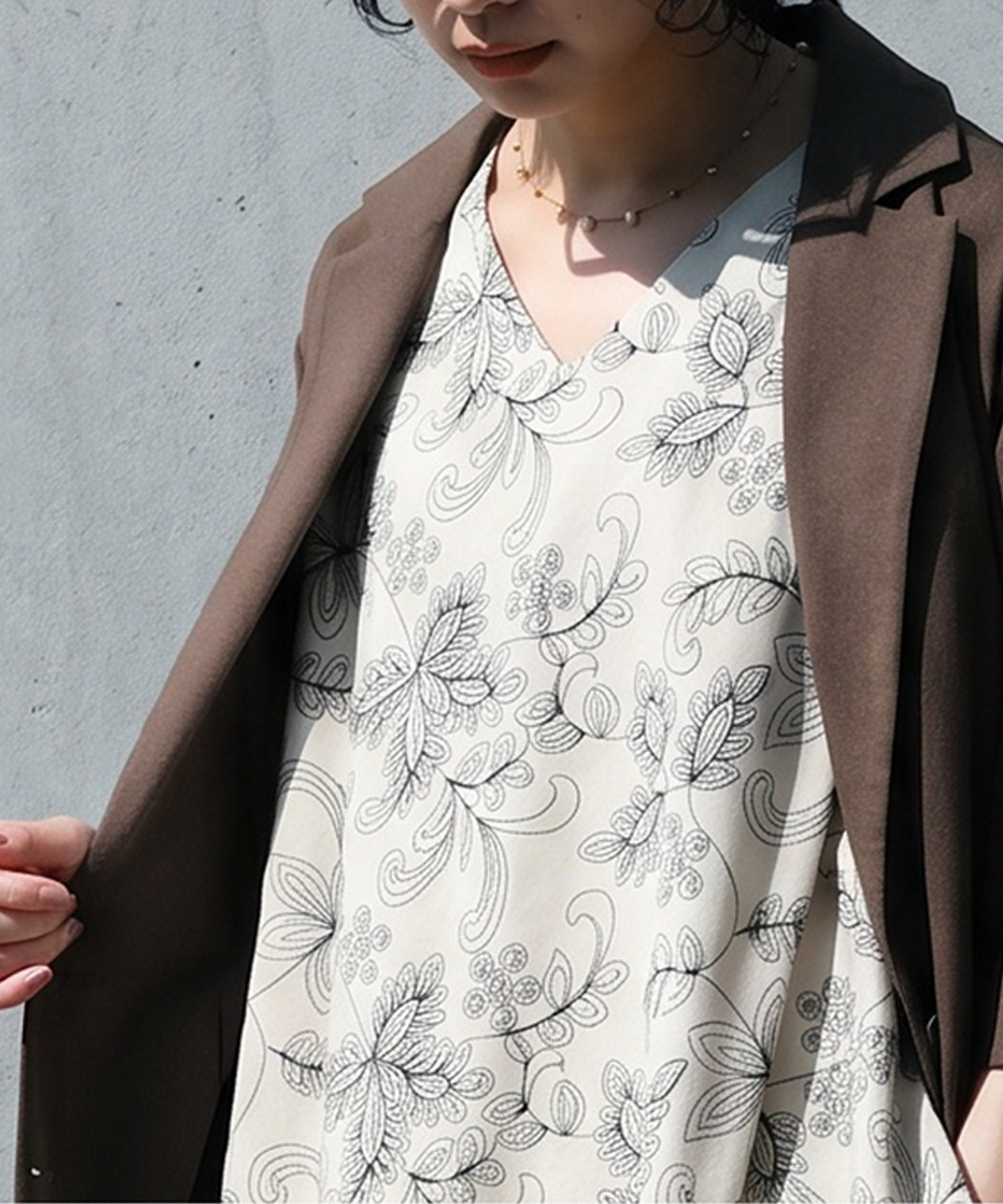Embroidered Floral Cocoon Dress Ladies