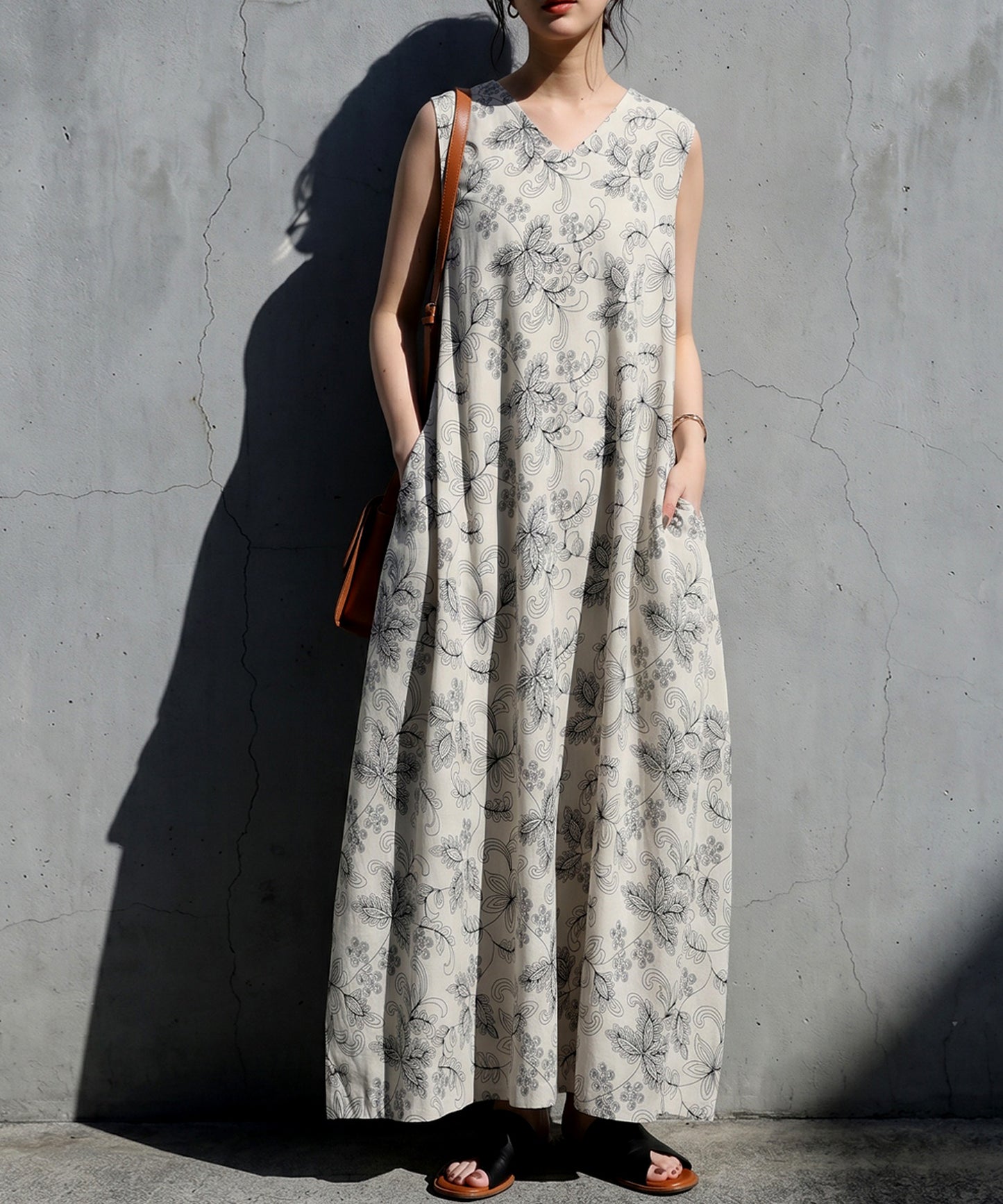 Embroidered Floral Cocoon Dress Ladies