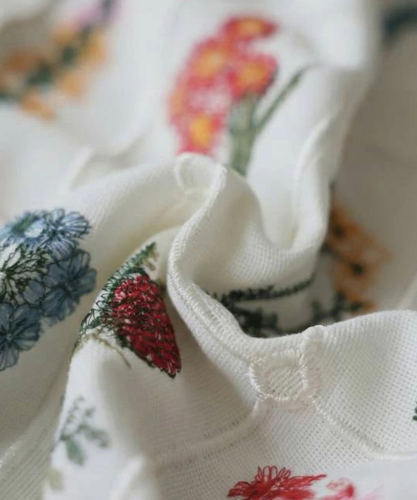 Band Collar Floral Embroidered Shirt Ladies