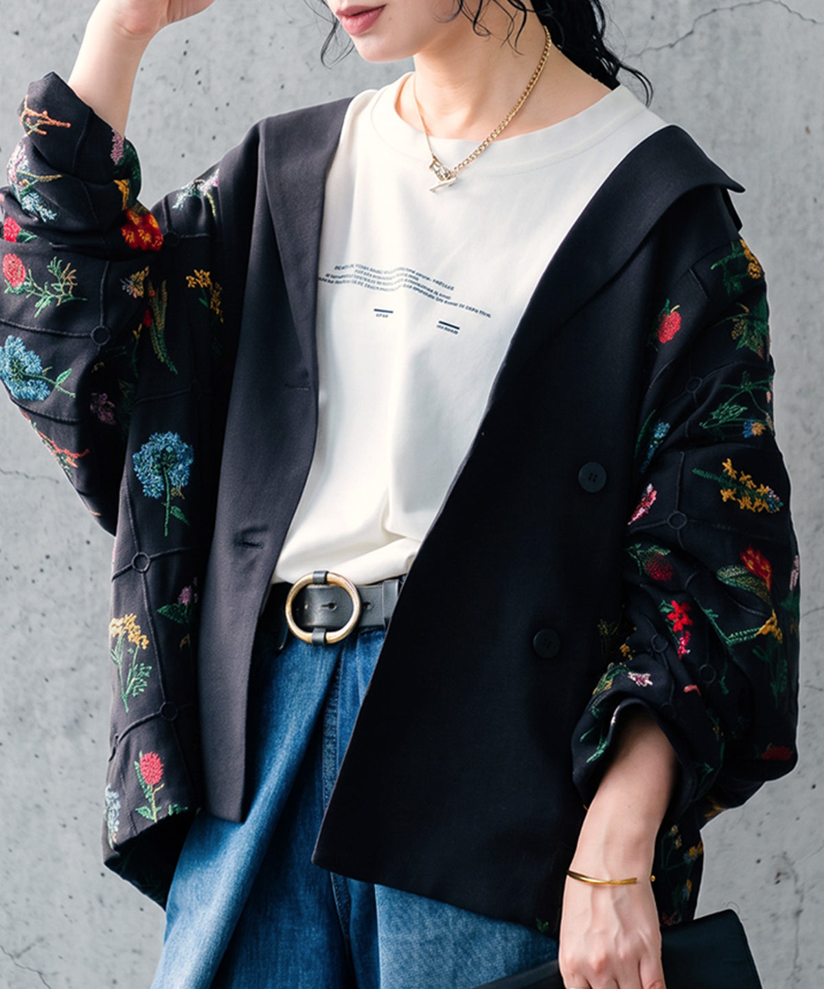 Floral Embroidered Tailored Jacket Ladies