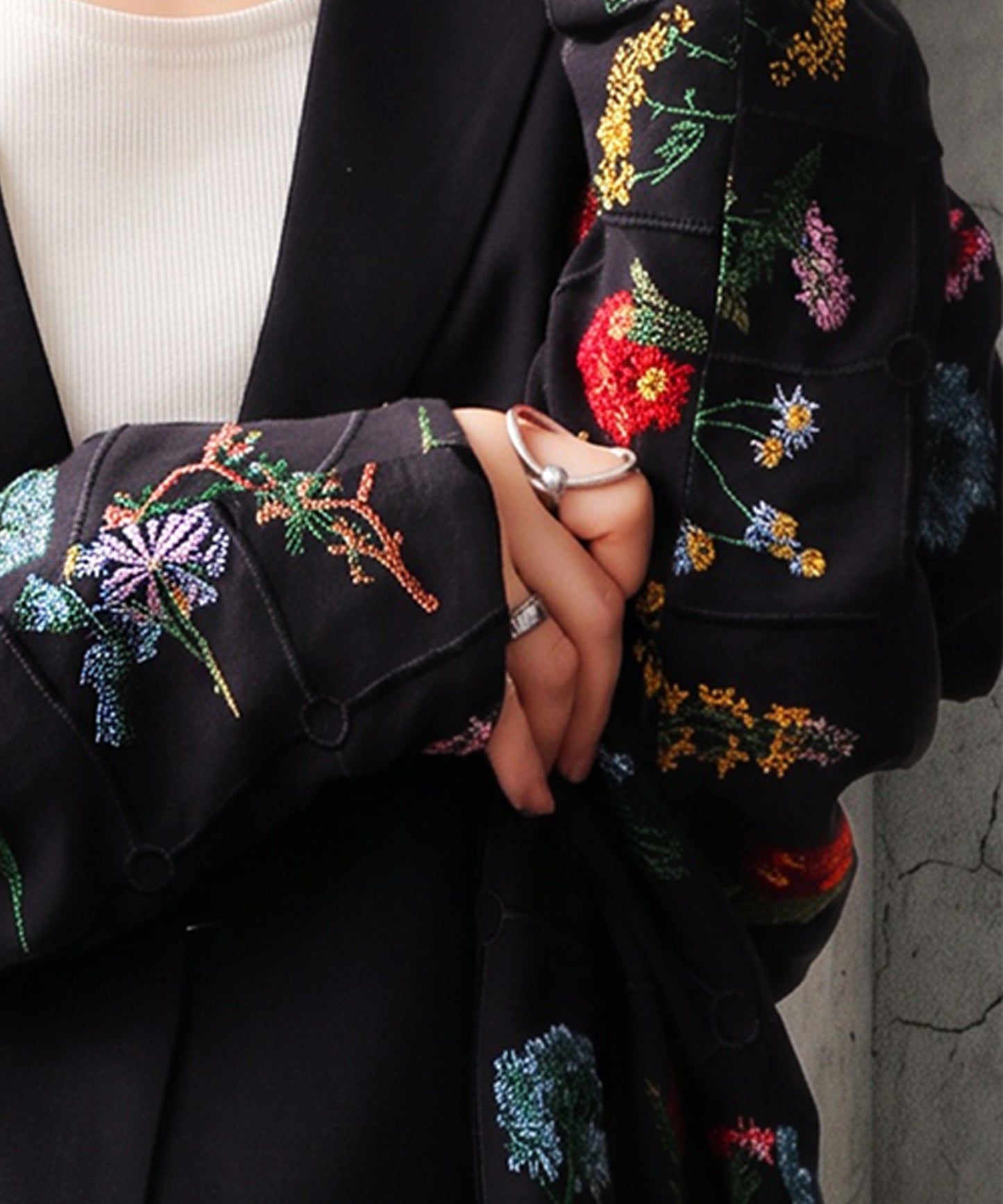 Floral Embroidered Tailored Jacket Ladies