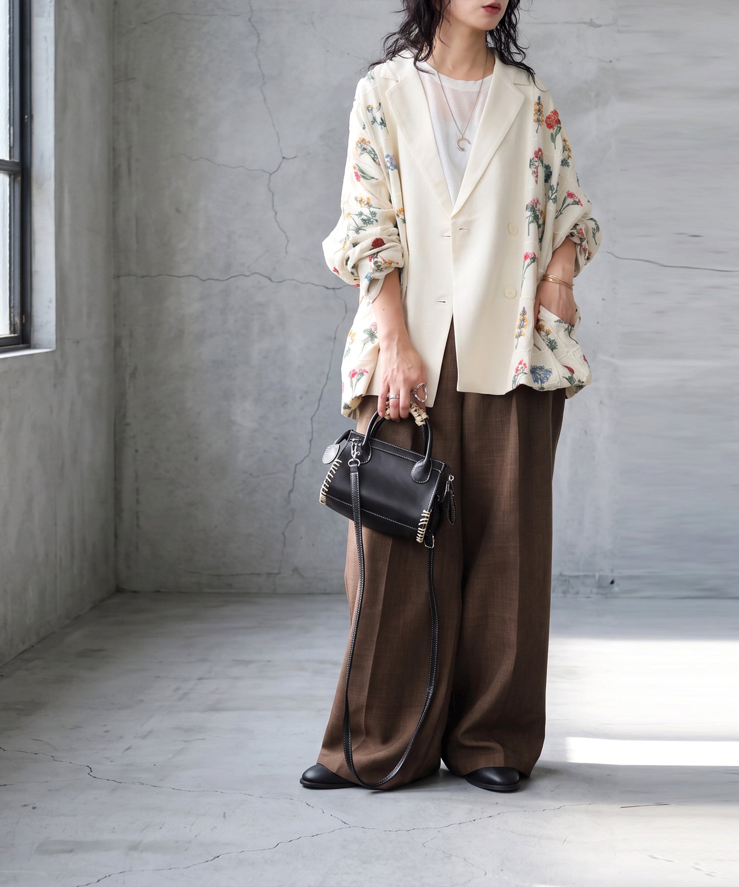 Floral Embroidered Tailored Jacket Ladies