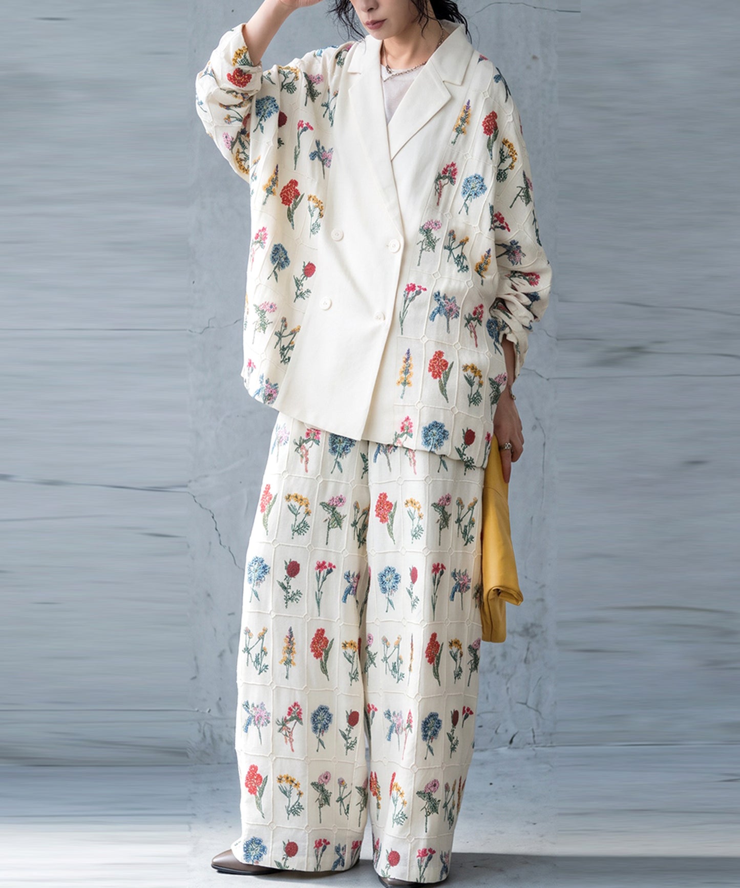 Floral Embroidered Tailored Jacket Ladies