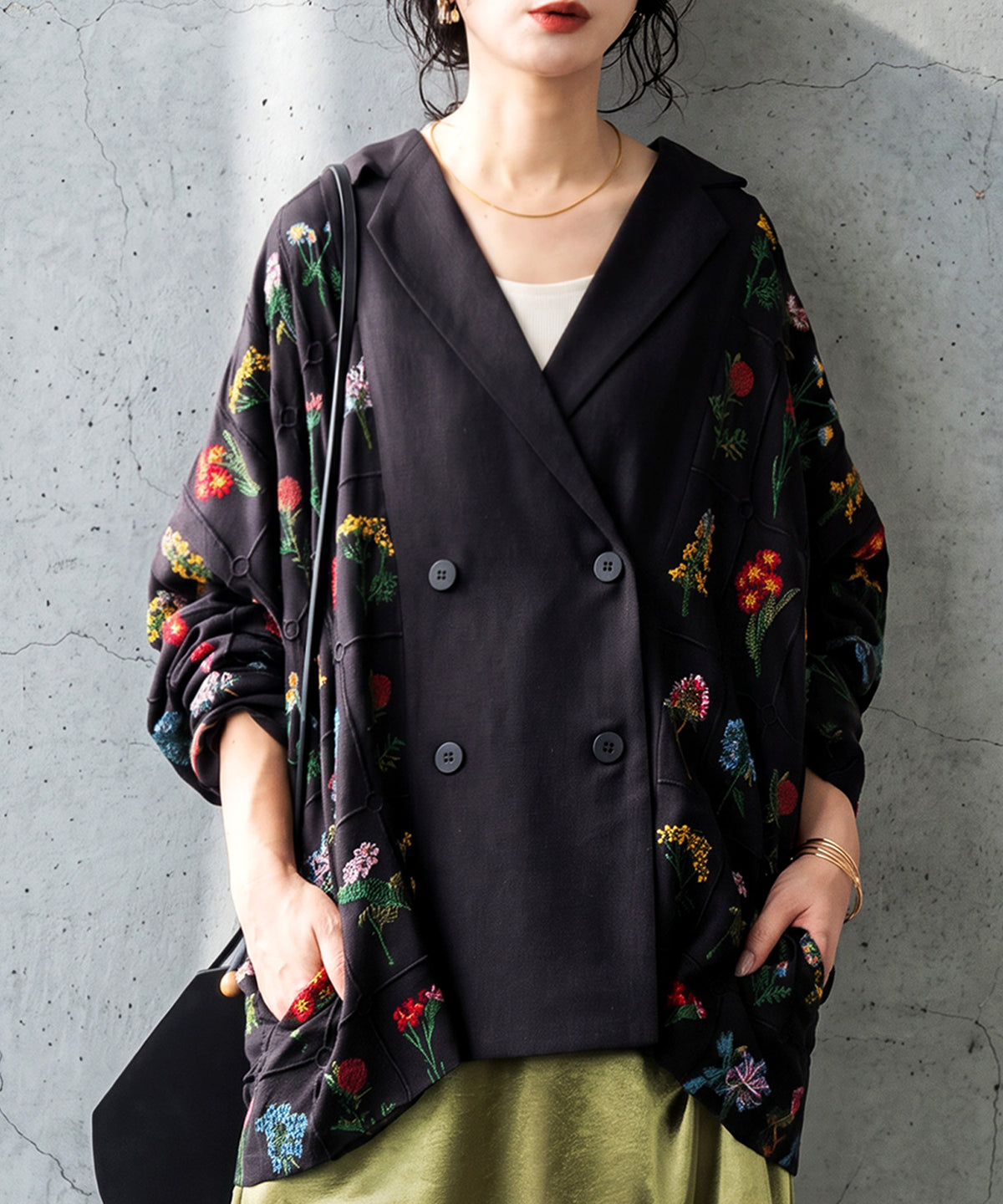 Floral Embroidered Tailored Jacket Ladies