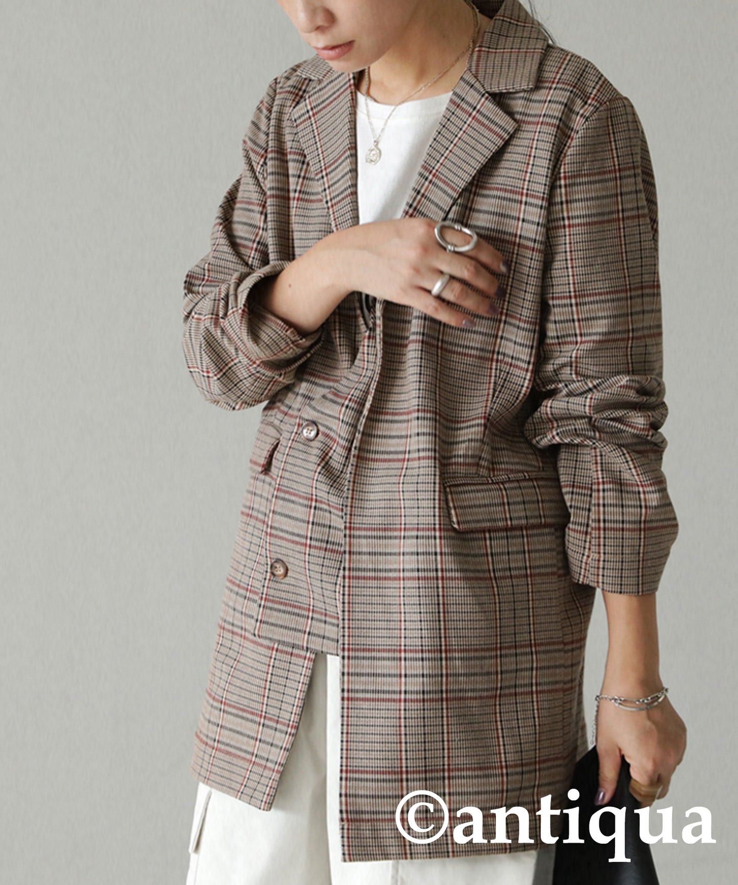 Classical check jacket Ladies