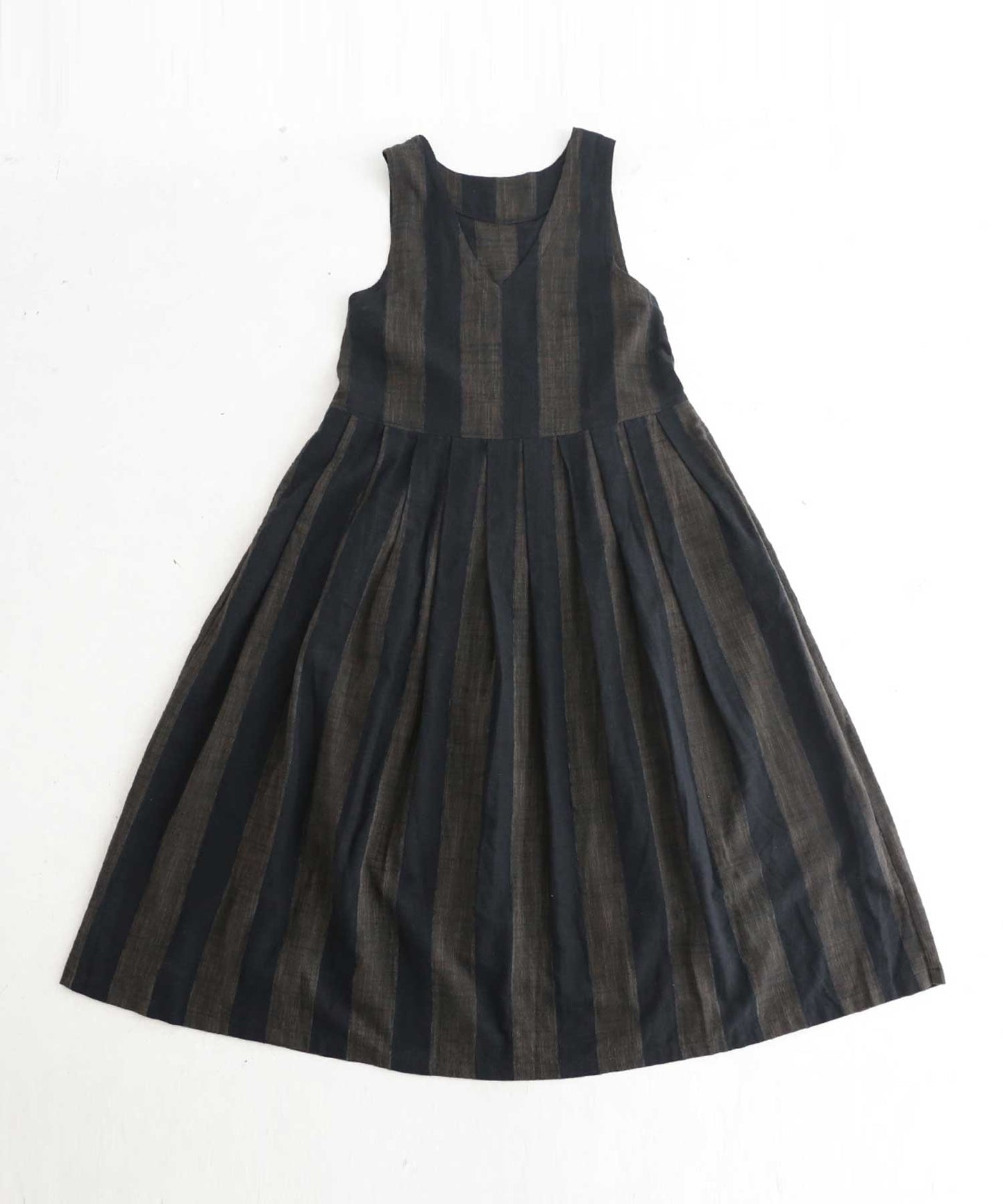 Cotton Linen striped Ladies Casual dress dress