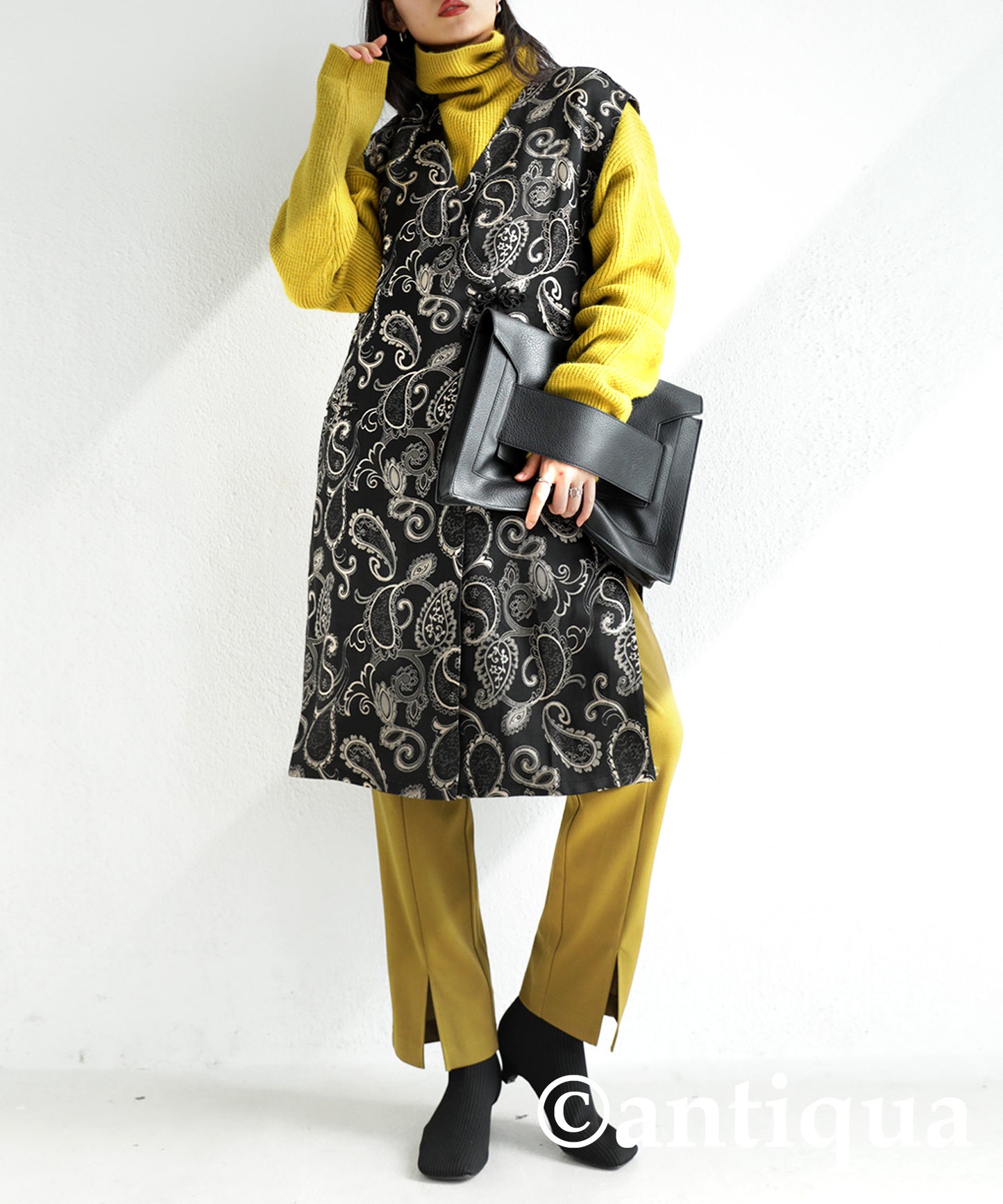 Okamoto Emi Collaboration product! Ladies Chinese style Long Vest