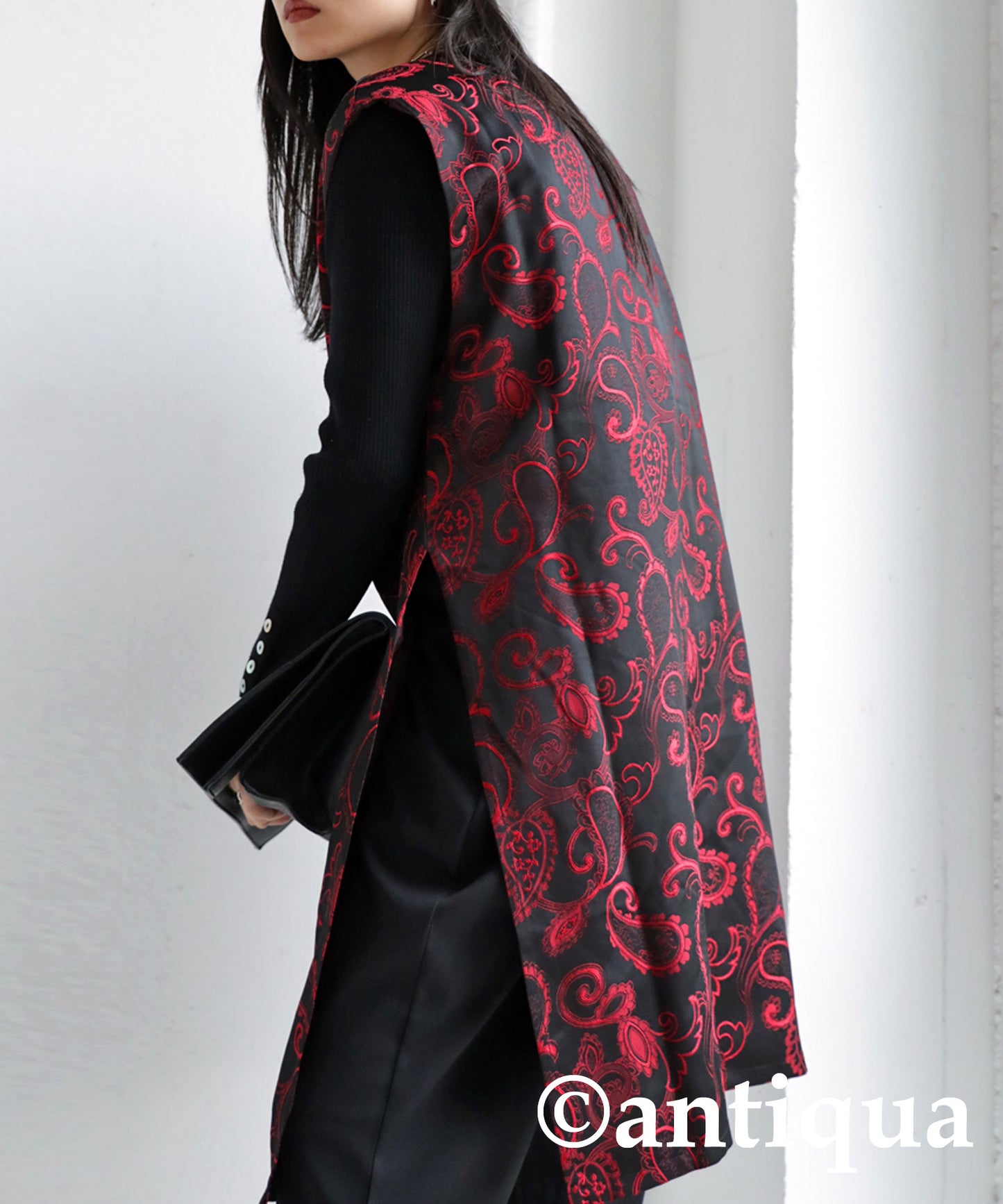 Okamoto Emi Collaboration product! Ladies Chinese style Long Vest