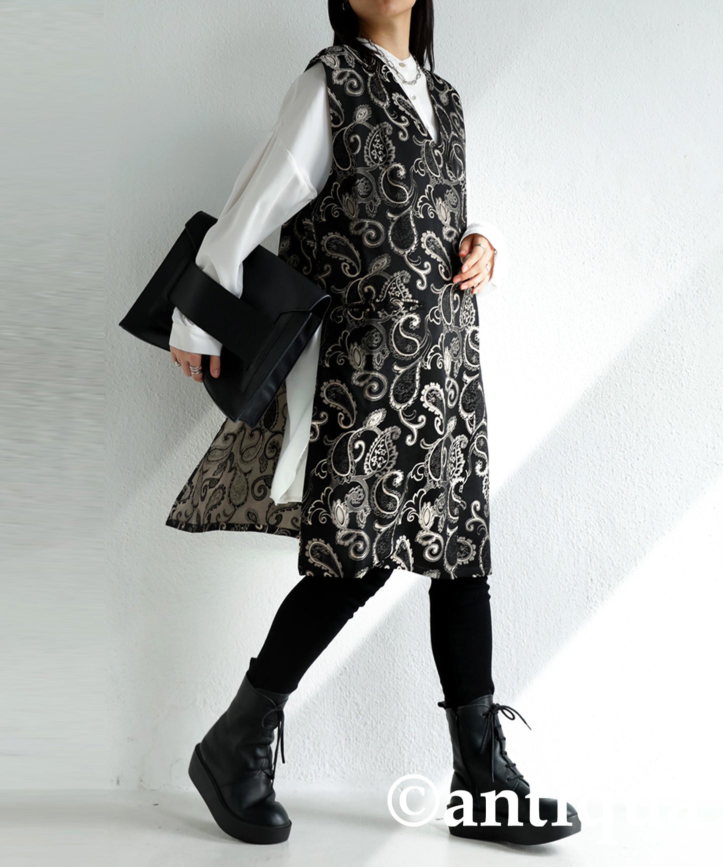 Okamoto Emi Collaboration product! Ladies Chinese style Long Vest