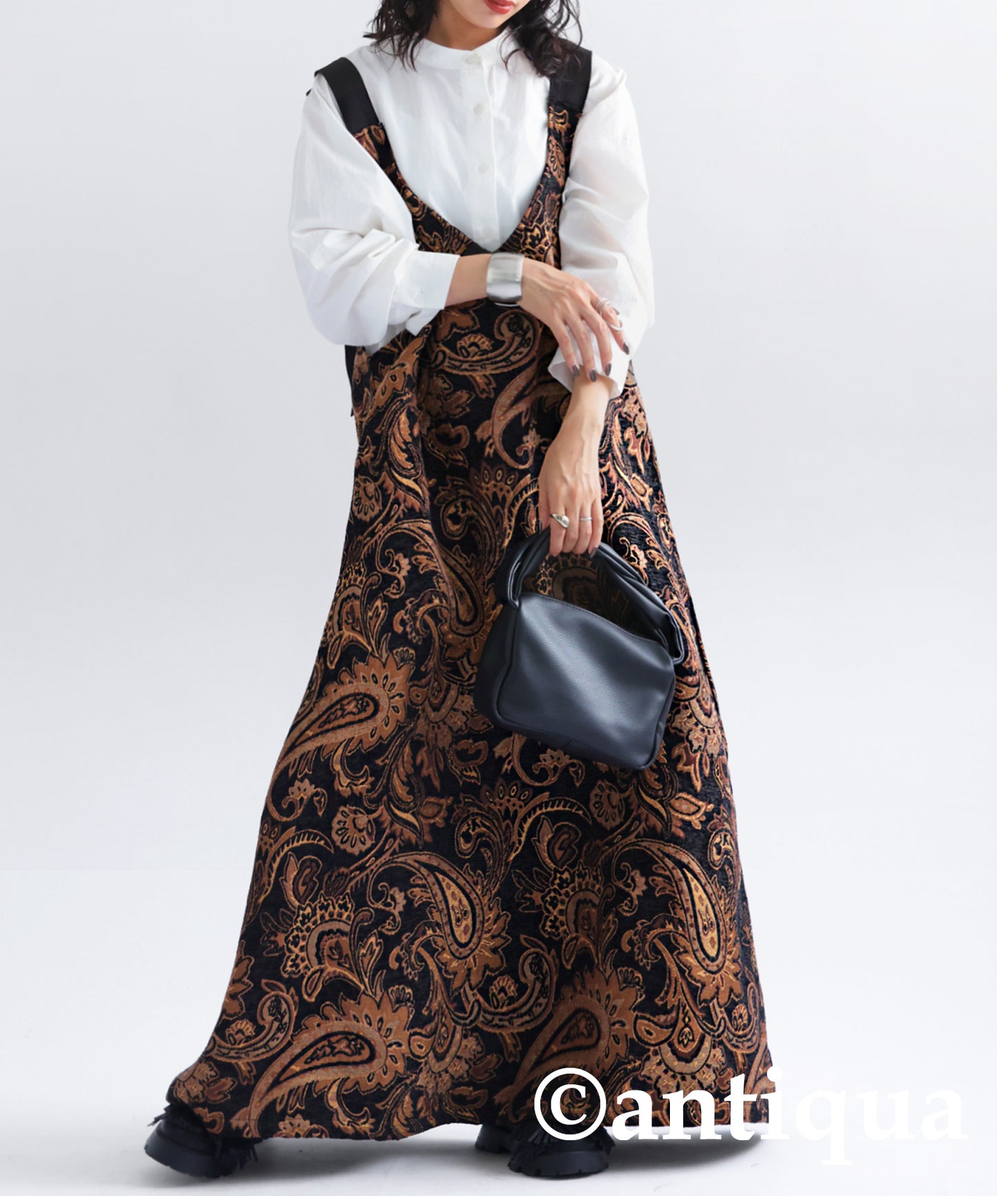 Paisley pattern jacquard dress Ladies