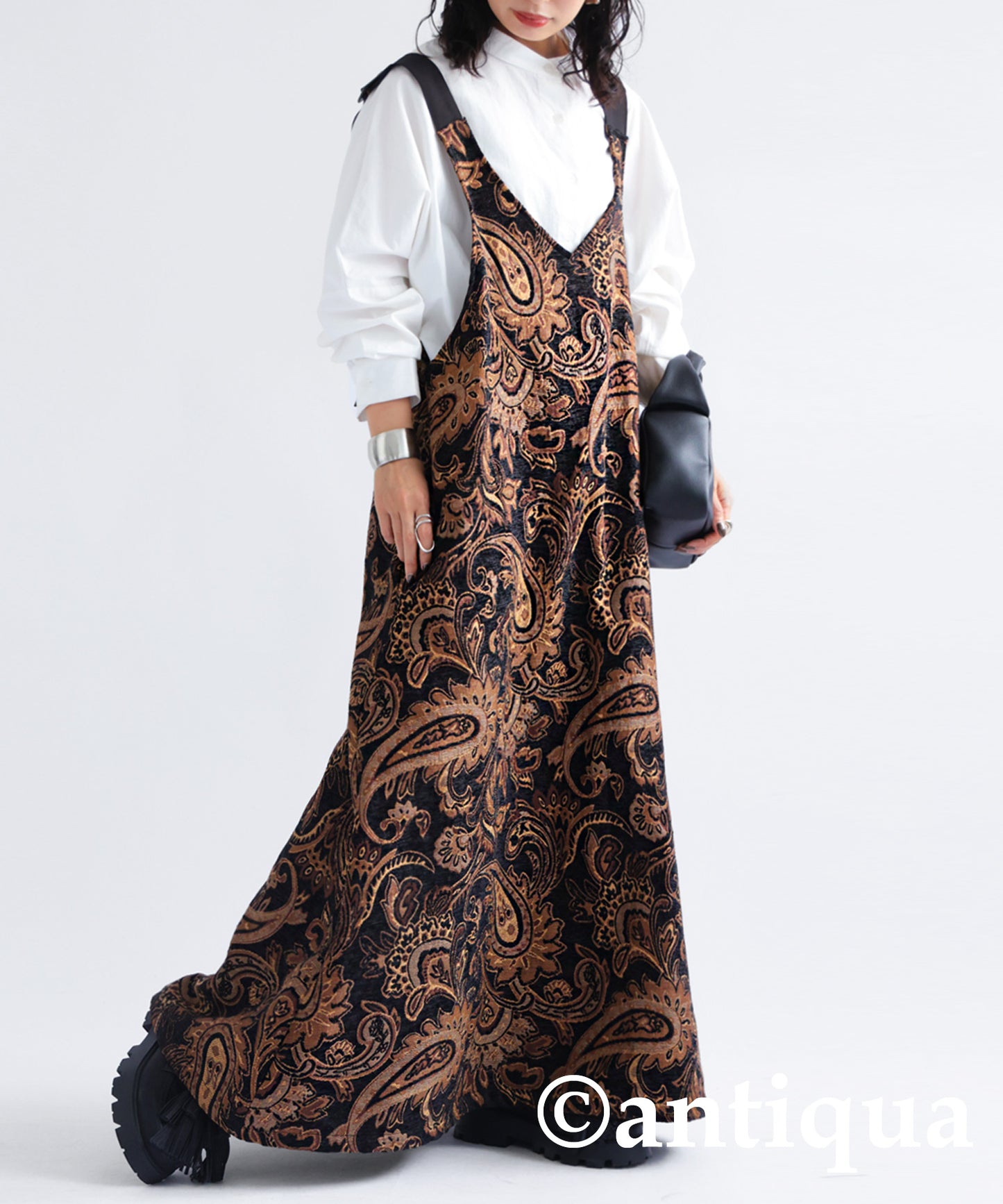 Paisley pattern jacquard dress Ladies