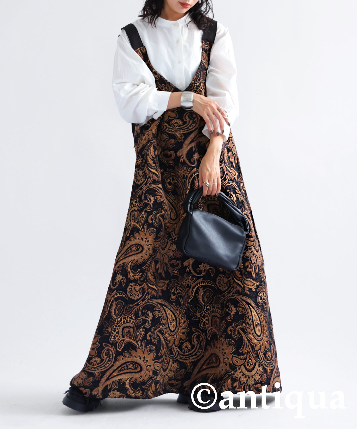 Paisley pattern jacquard dress Ladies