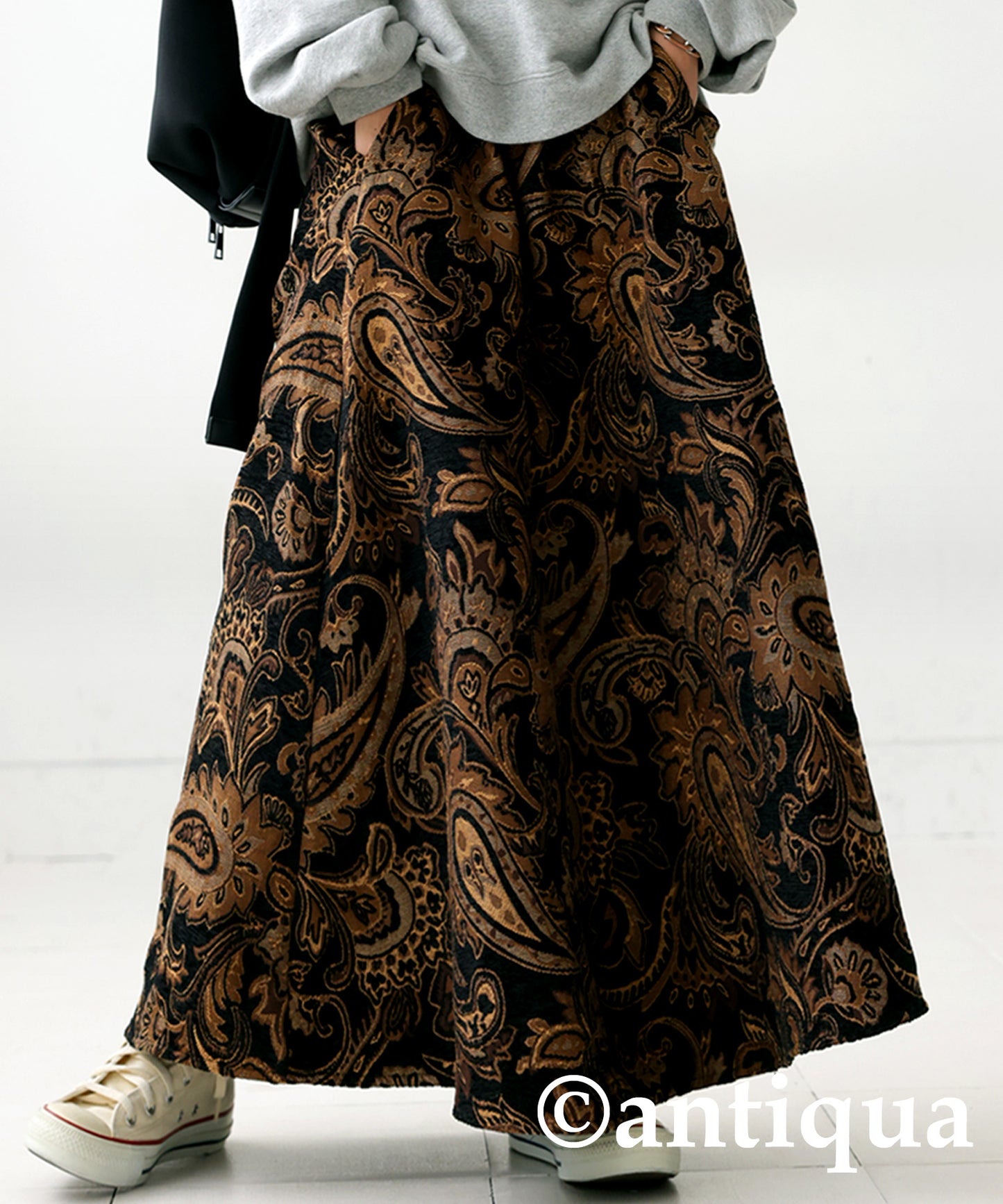 Jacquard Paisley Pattern Skirt Ladies