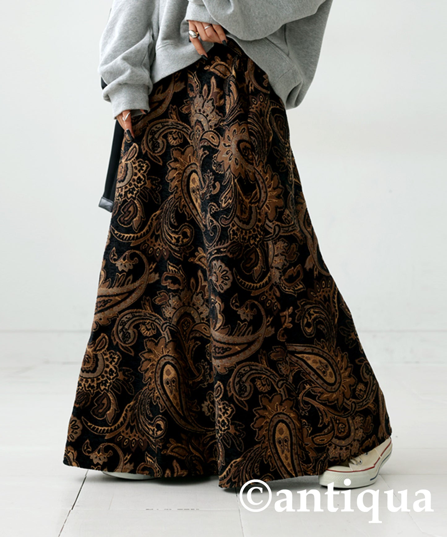 Jacquard Paisley Pattern Skirt Ladies