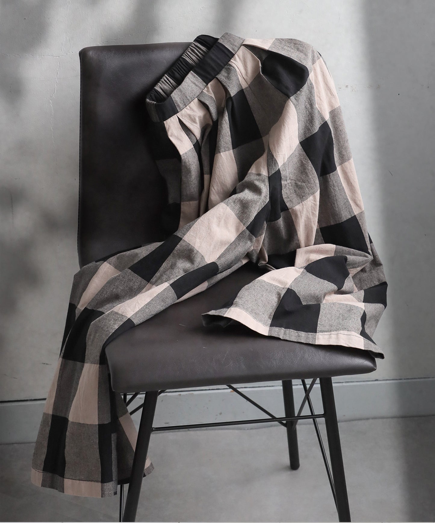 Checked Wide-leg Pants Ladies