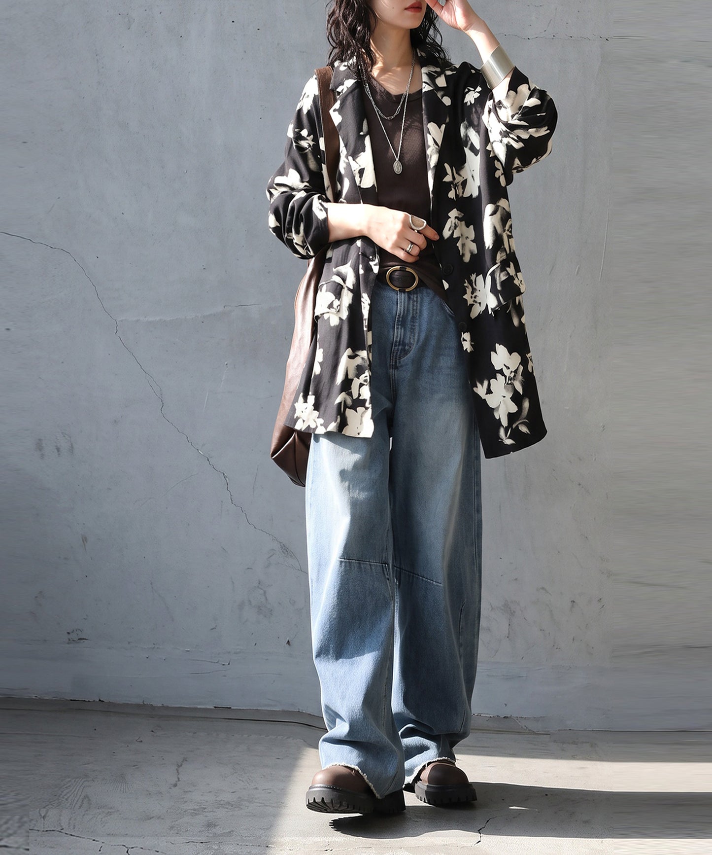 Floral Print Tailored Jacket Ladies