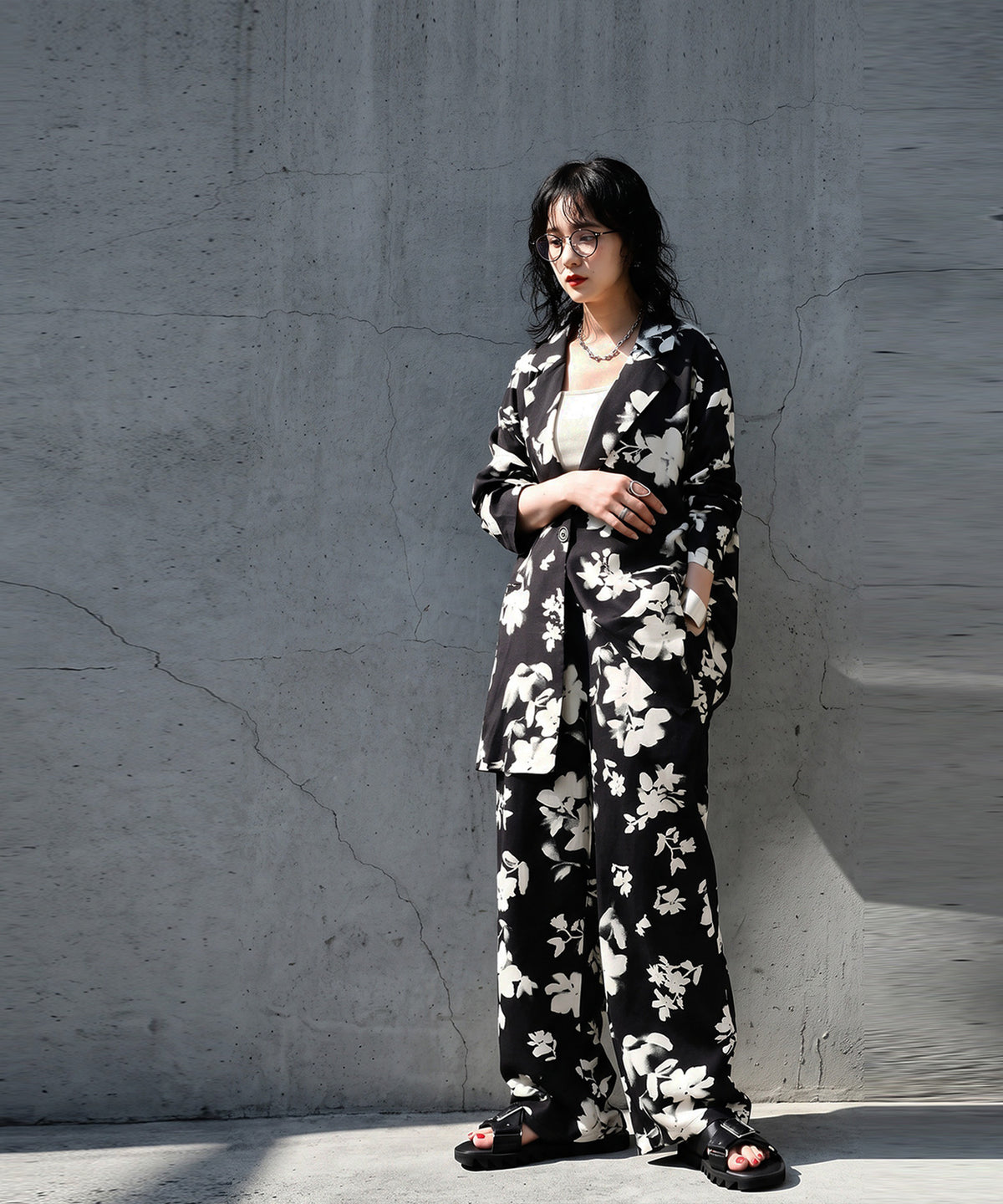 Floral Print Tailored Jacket Ladies