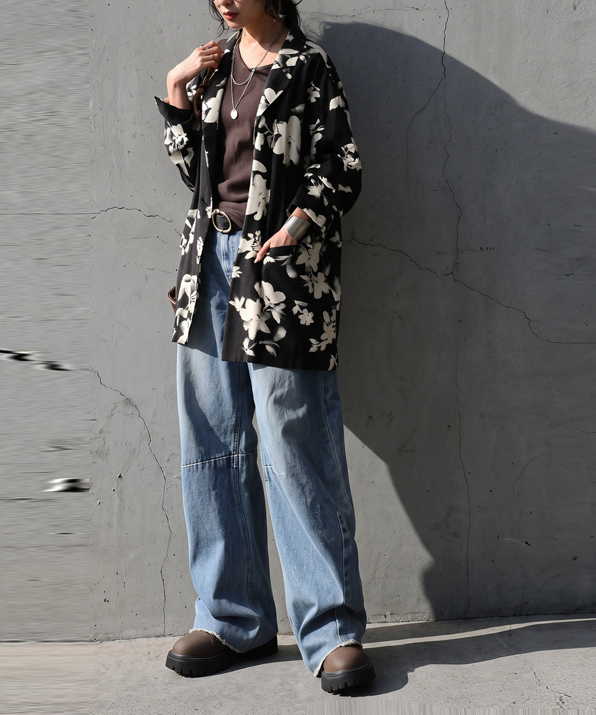 Floral Print Tailored Jacket Ladies