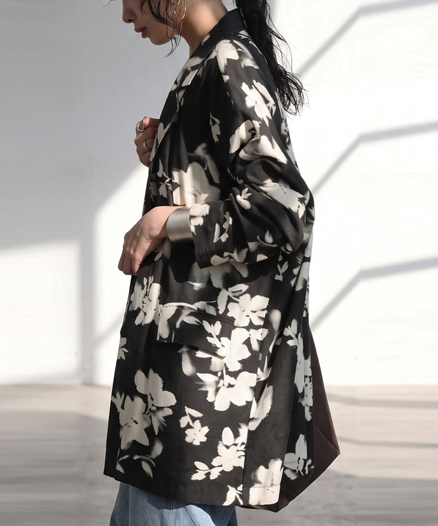Floral Print Tailored Jacket Ladies