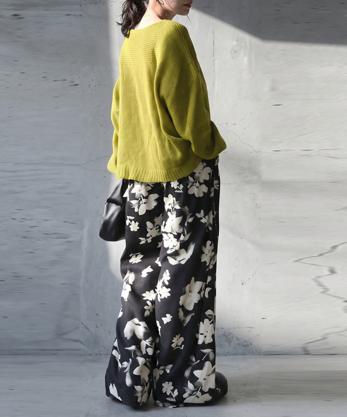Floral Wide-Leg Pants Ladies