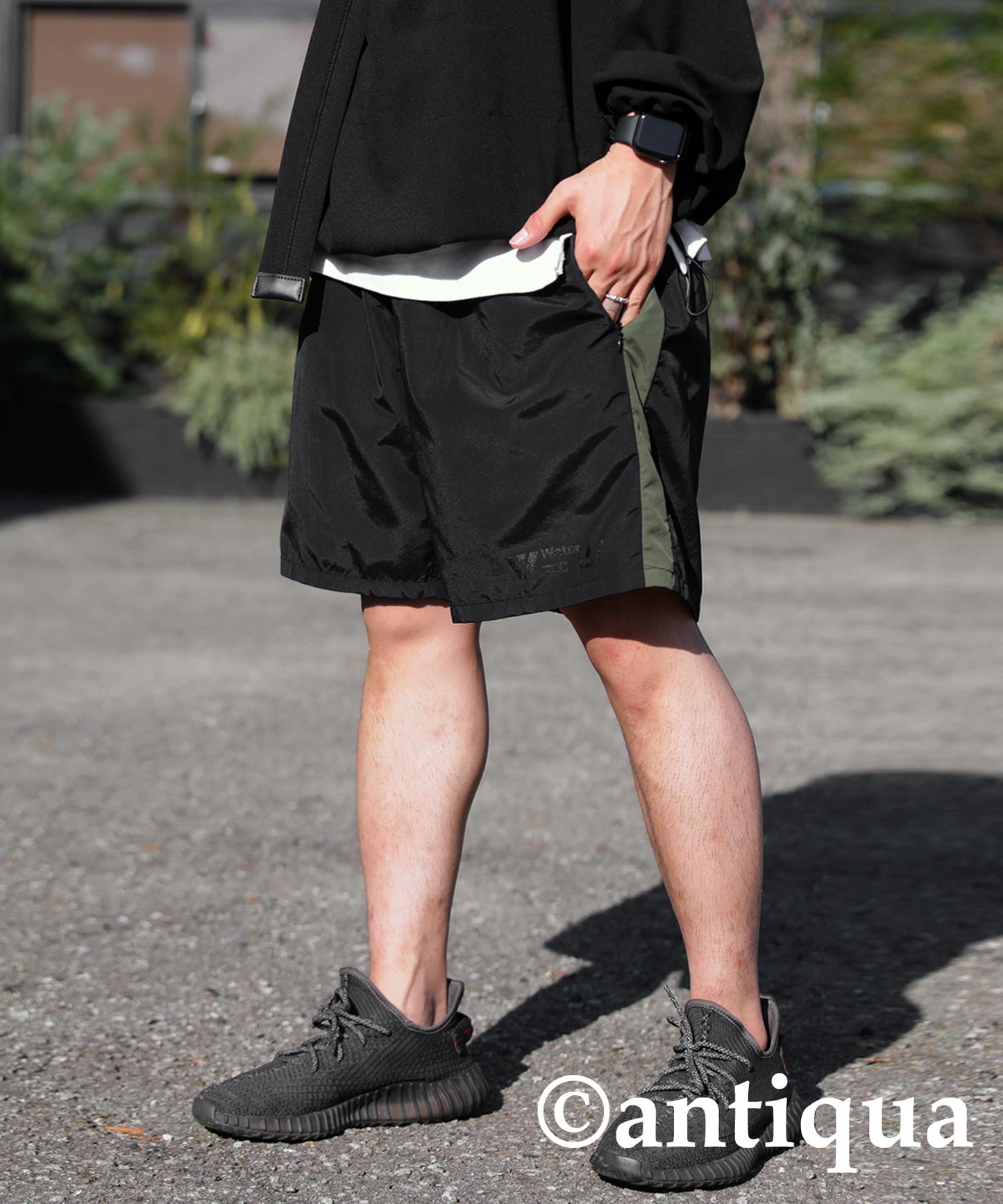 Water -repellent line pants for amphibious Men's shorts