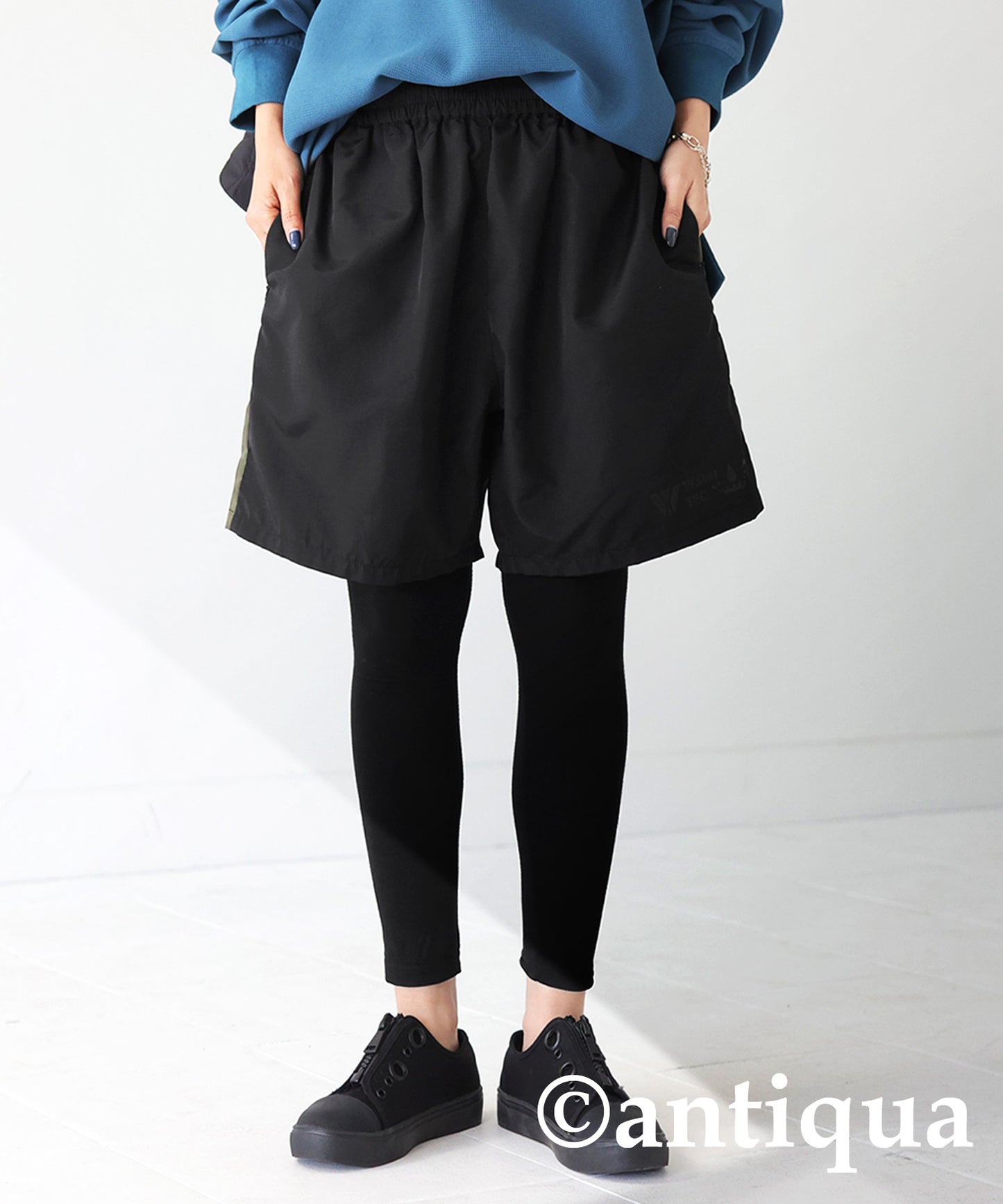 Water -repellent line pants for amphibious Ladies shorts