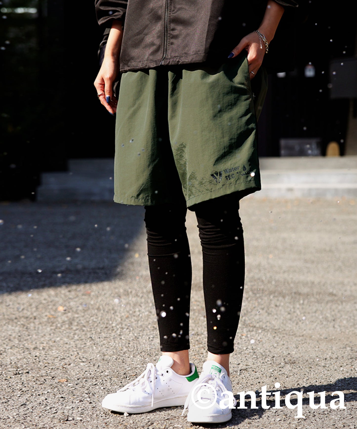 Water -repellent line pants for amphibious Ladies shorts