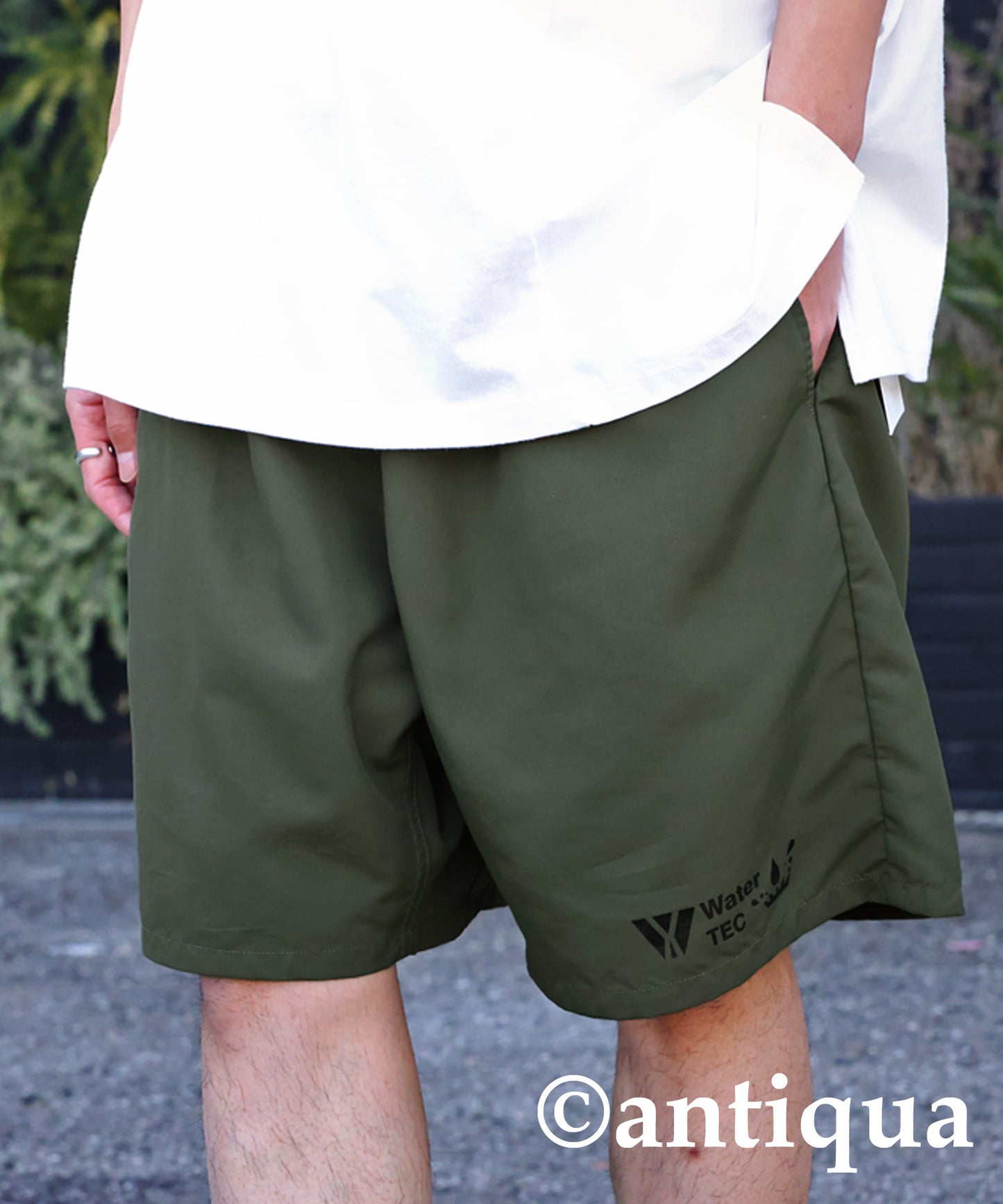 Water -repellent pants for amphibious Men's shorts plain