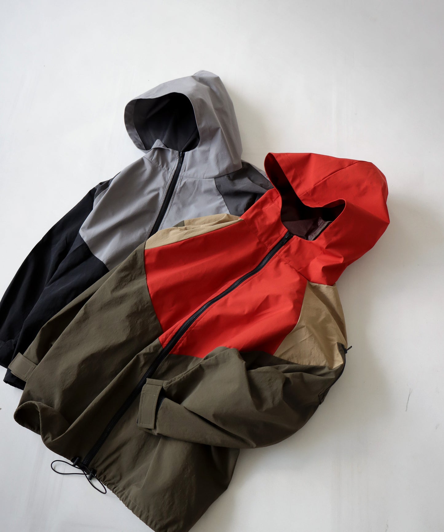 Water-Repellent Color Scheme Zip Hoodie Men's