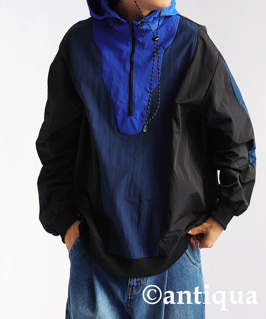 Water Repellent Color Scheme Pull-Over Men's