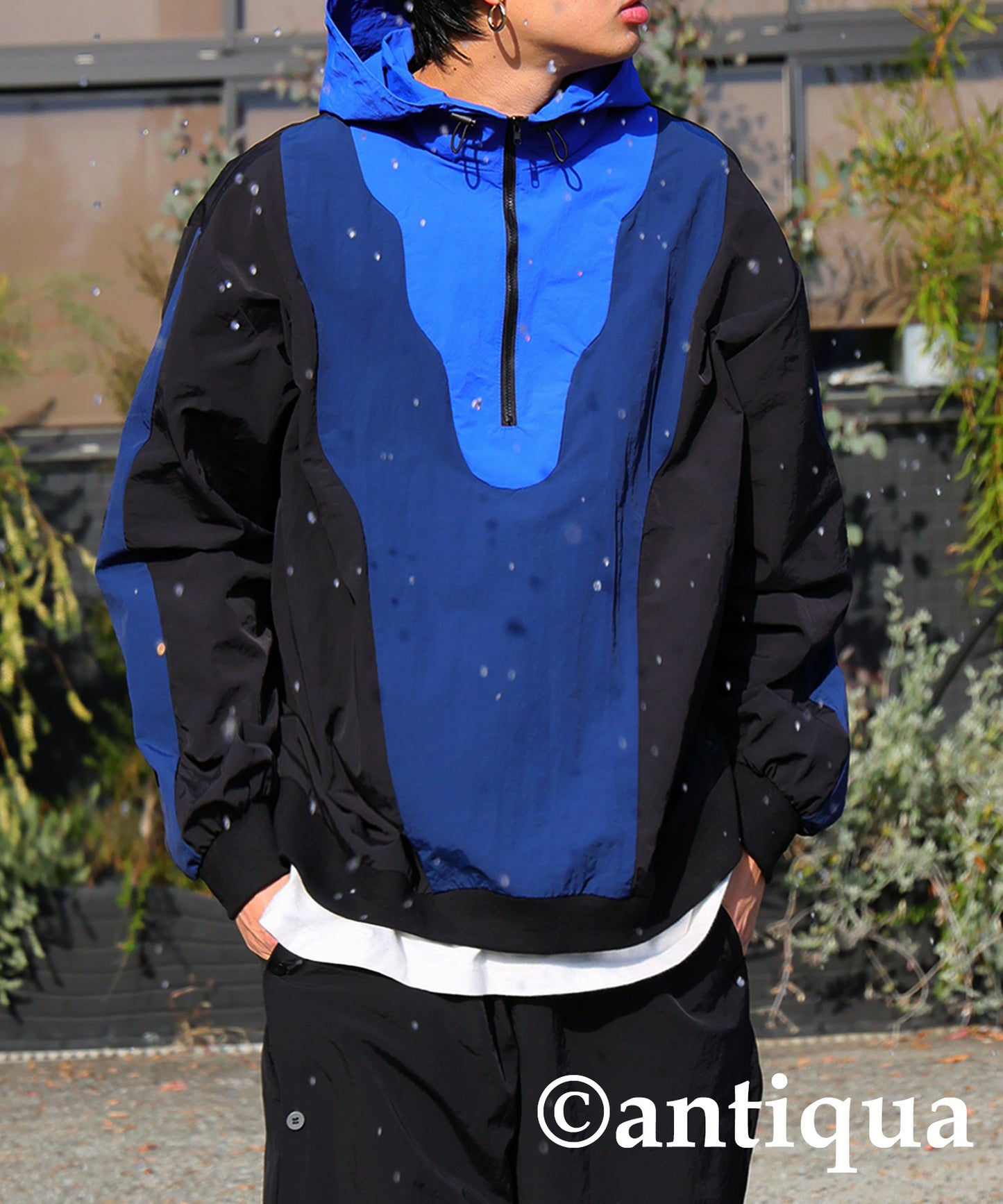 Water Repellent Color Scheme Pull-Over Men's