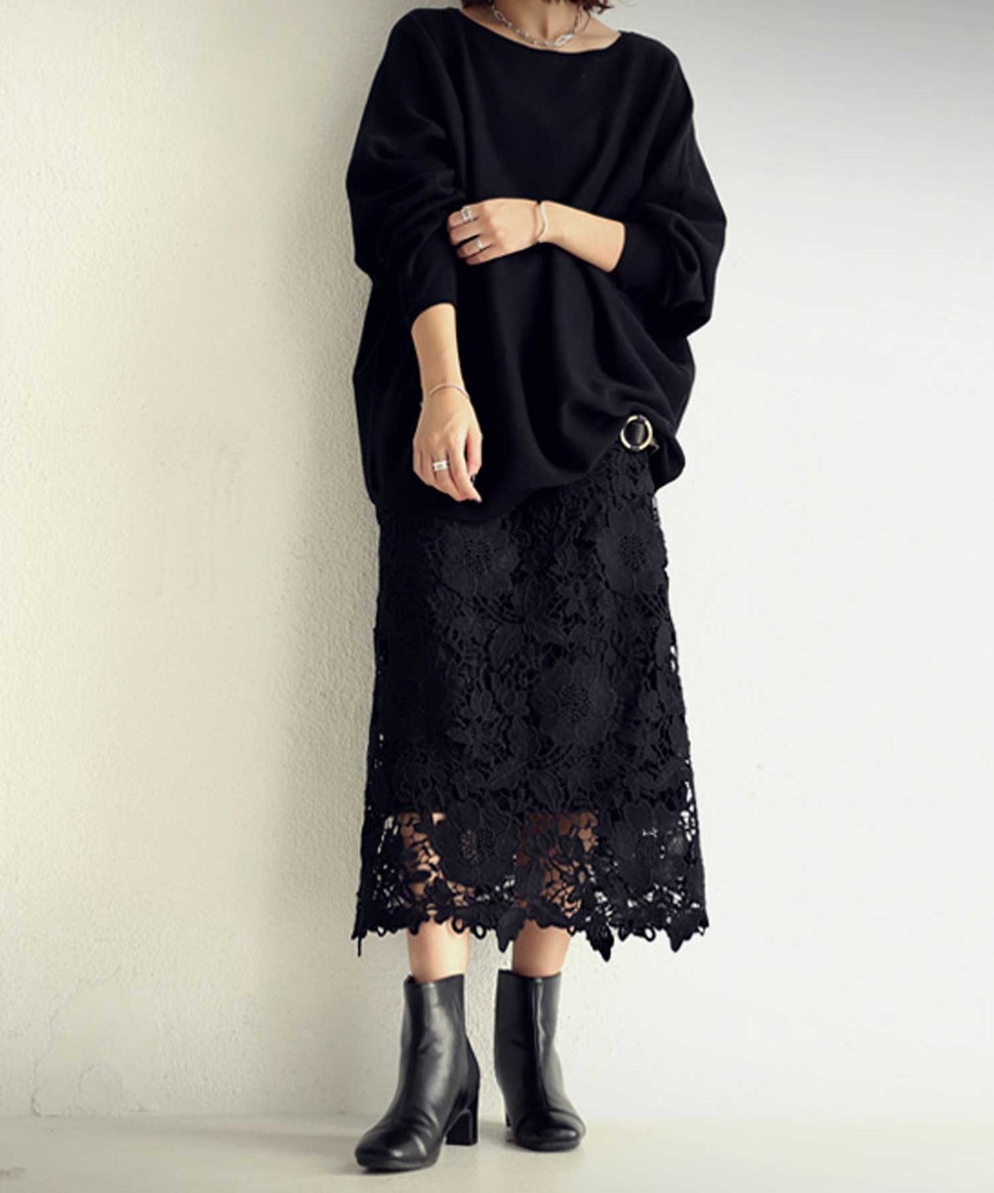 Floral Lace Ladies skirt Midi-length