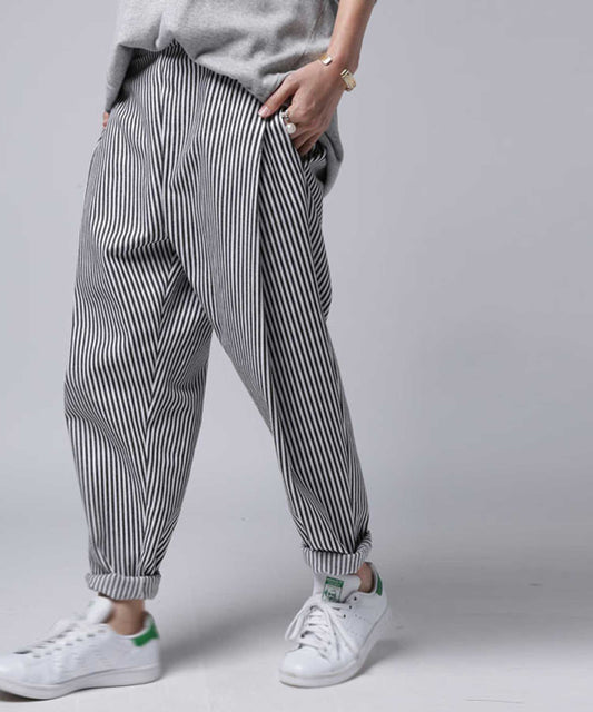 Striped tapered Ladies pants Ladies Bottoms