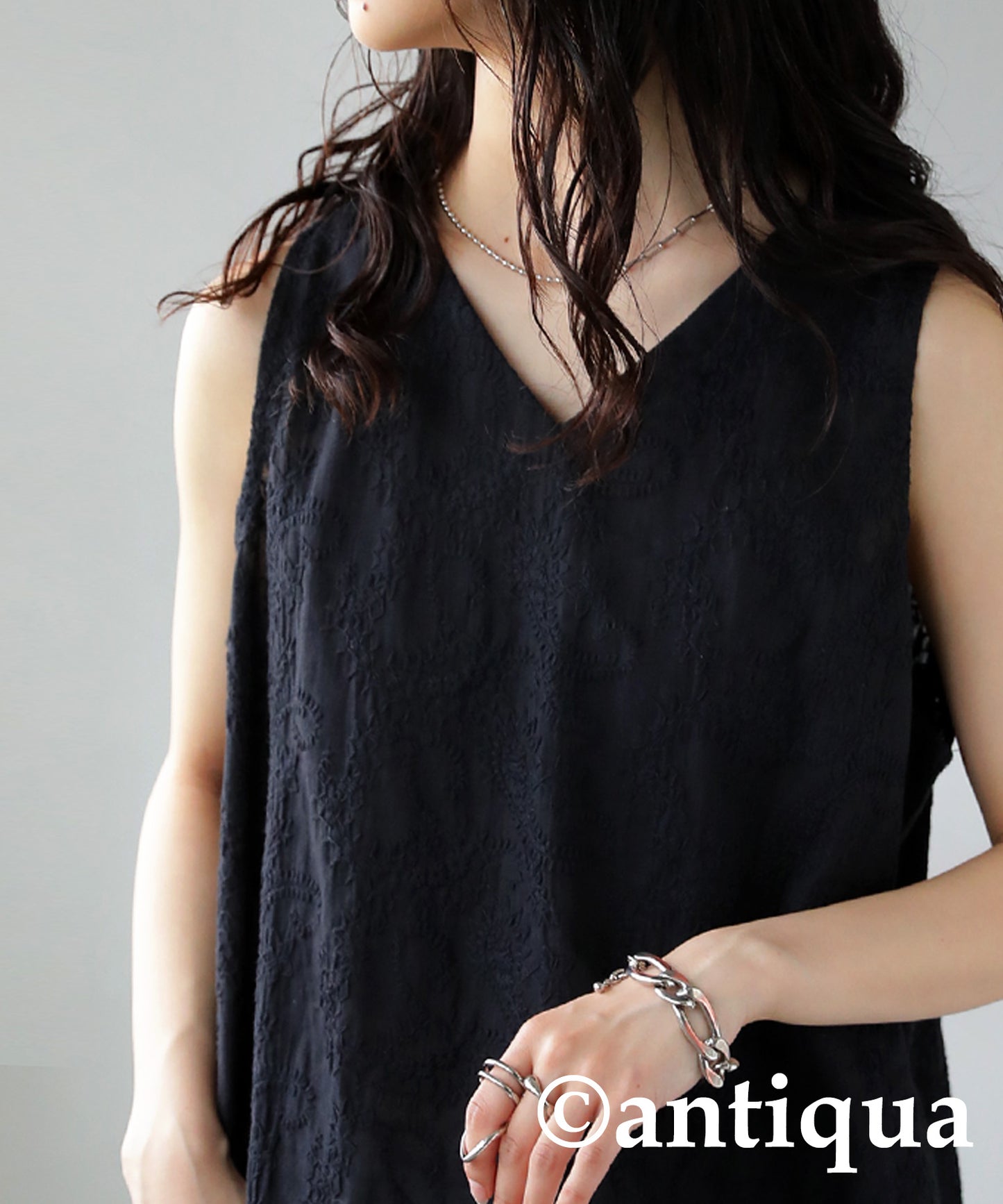 Paisley Pattern Embroidery Tank Top Ladies Tops