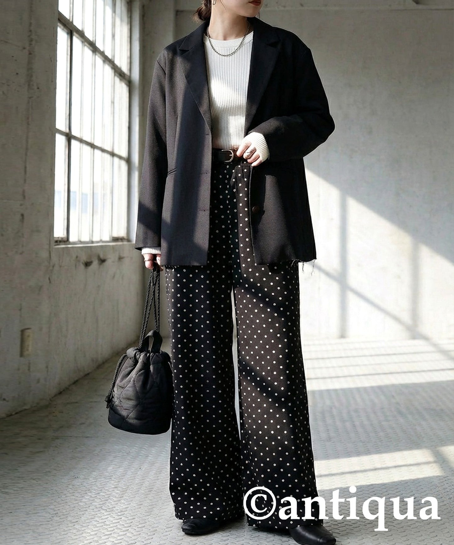 Polka Dot Wide Pants Ladies