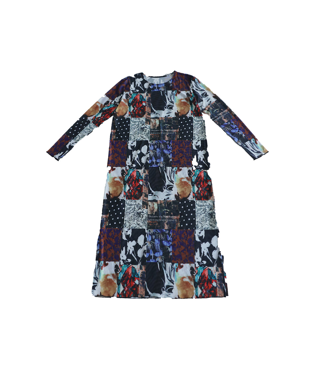 Archive Print Sheer Long Dress Ladies