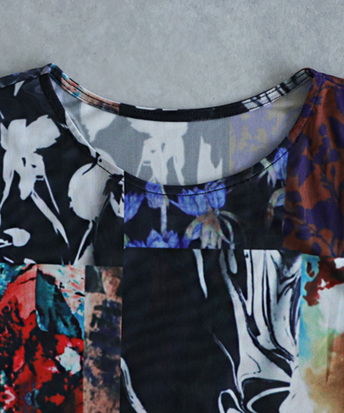 Archive Print Sheer Long Dress Ladies