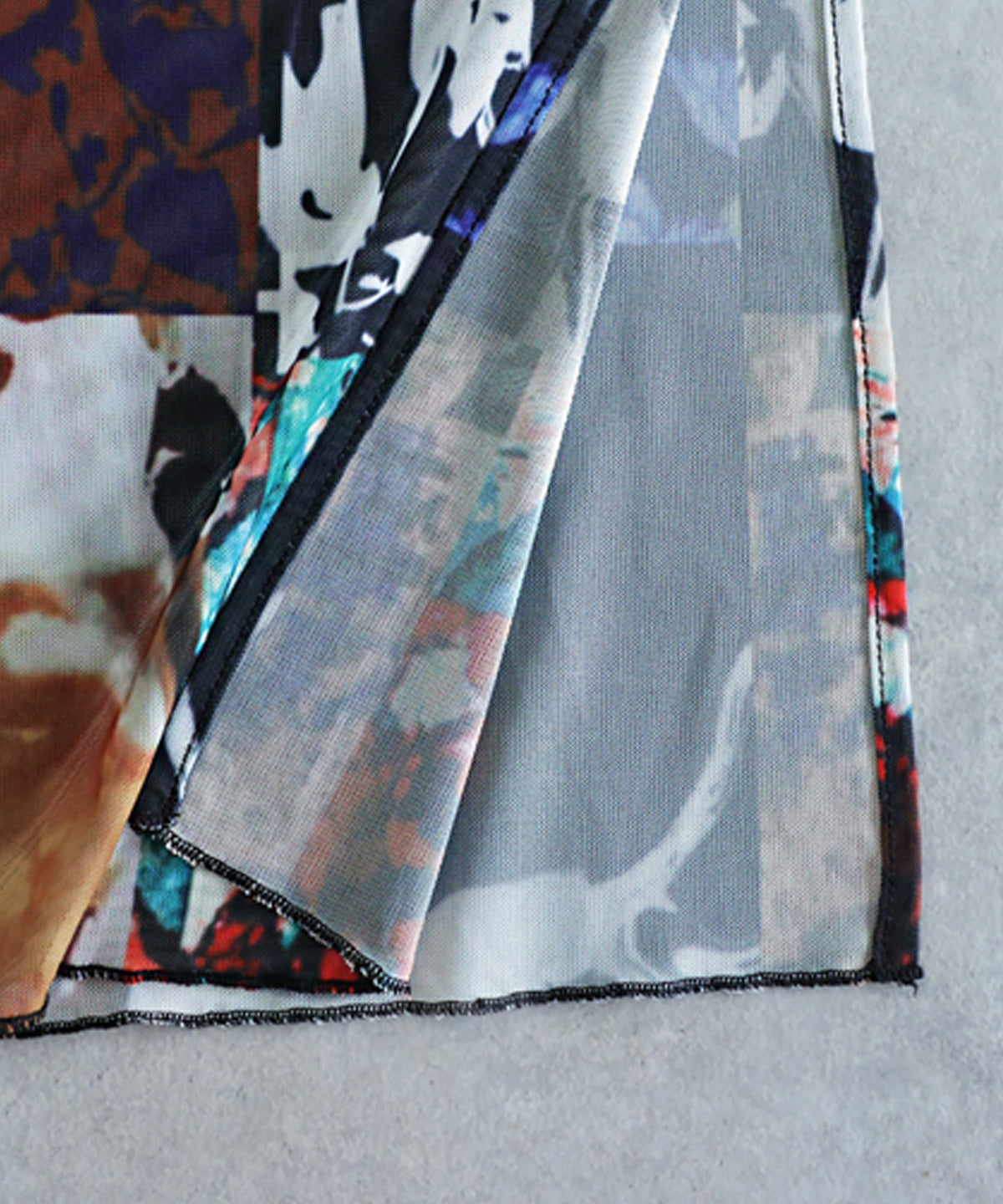 Archive Print Sheer Long Dress Ladies