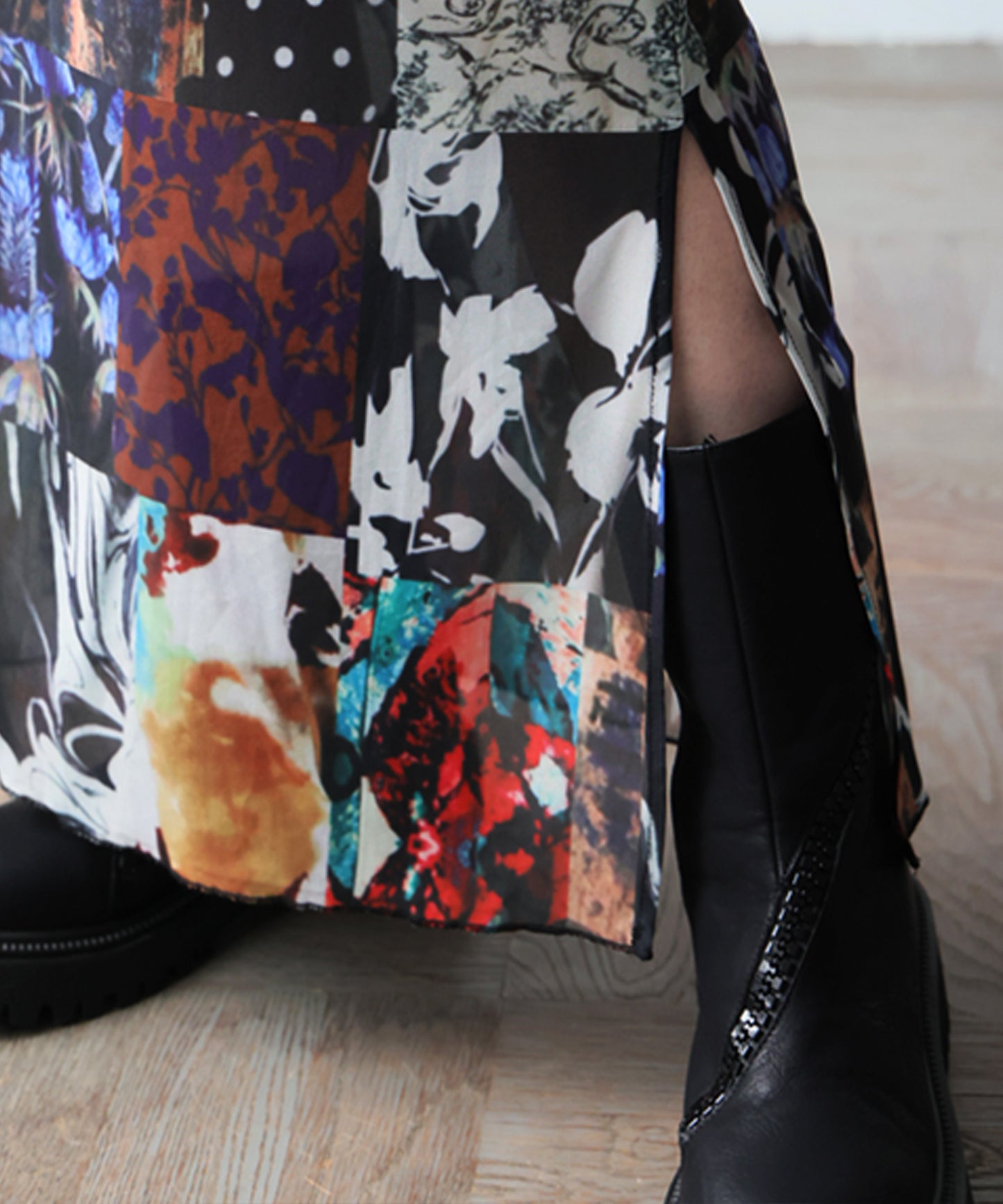 Archive Print Sheer Long Dress Ladies