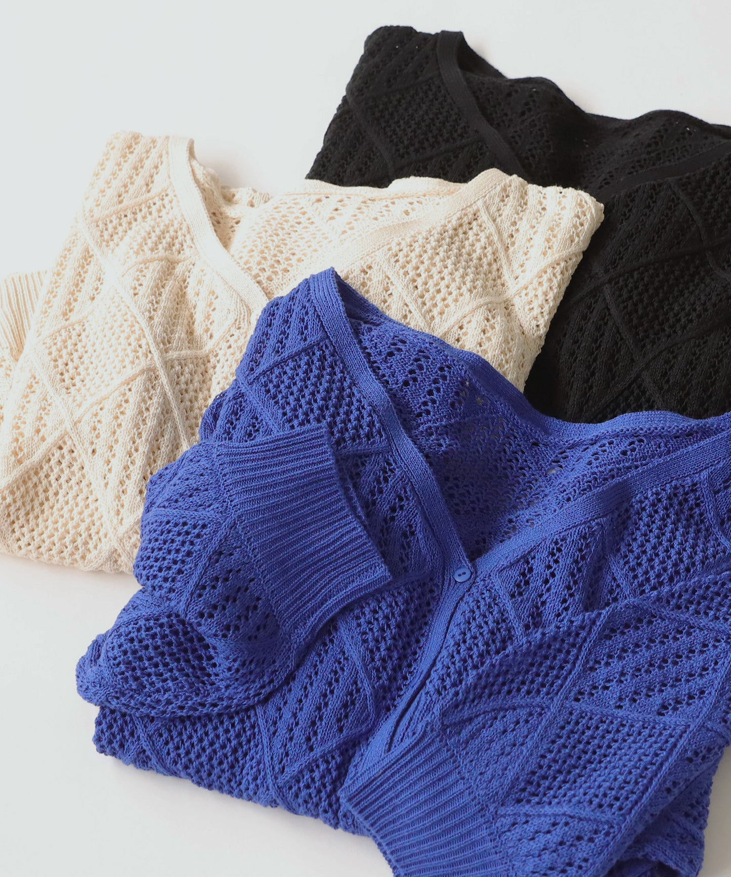 Linen-Like Knit Cardigan Ladies