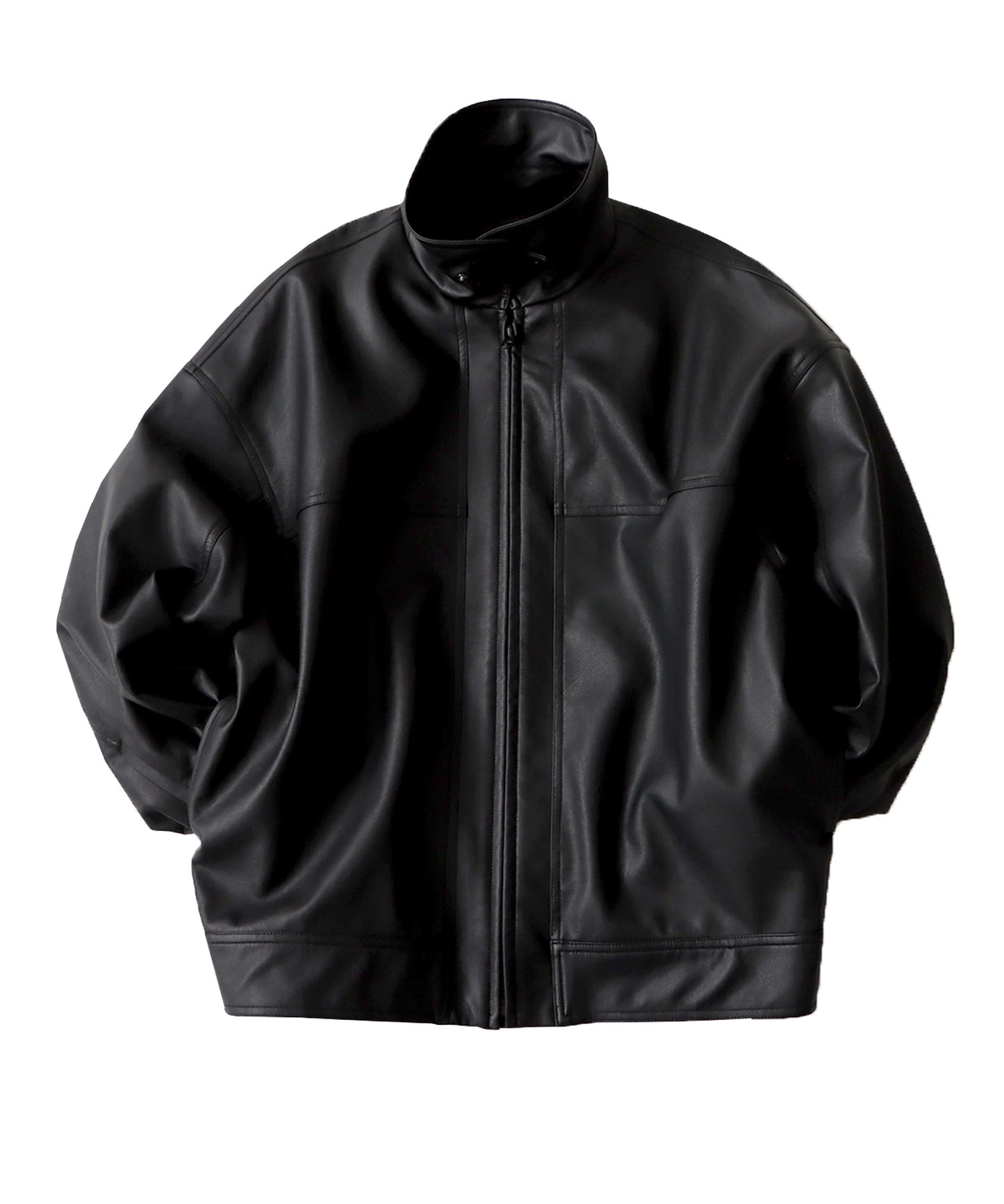 2way oversized fake leather blouson Men's