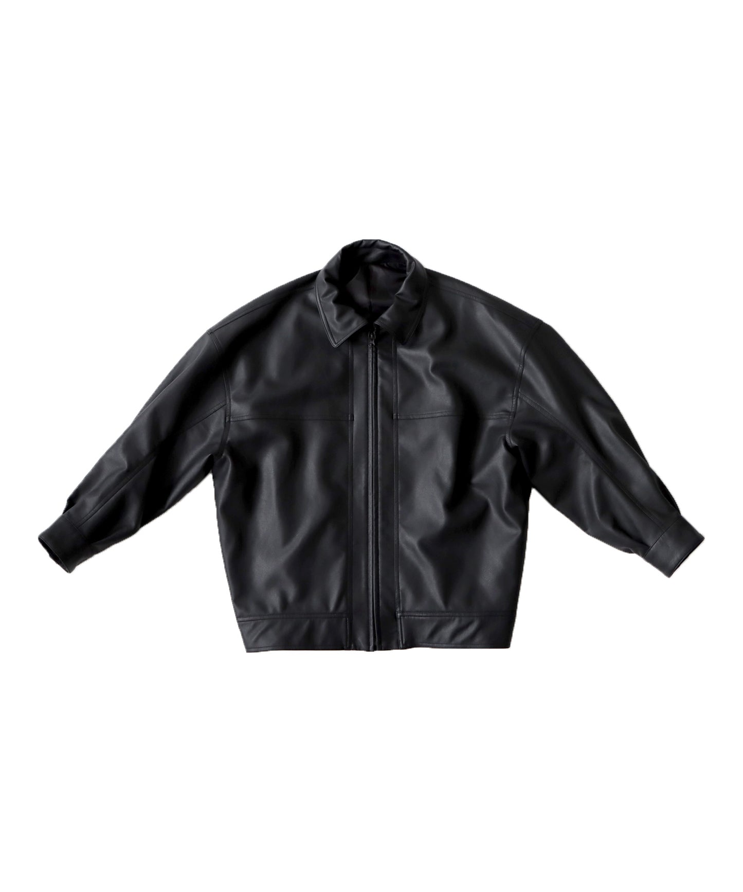 2way oversized fake leather blouson Men's