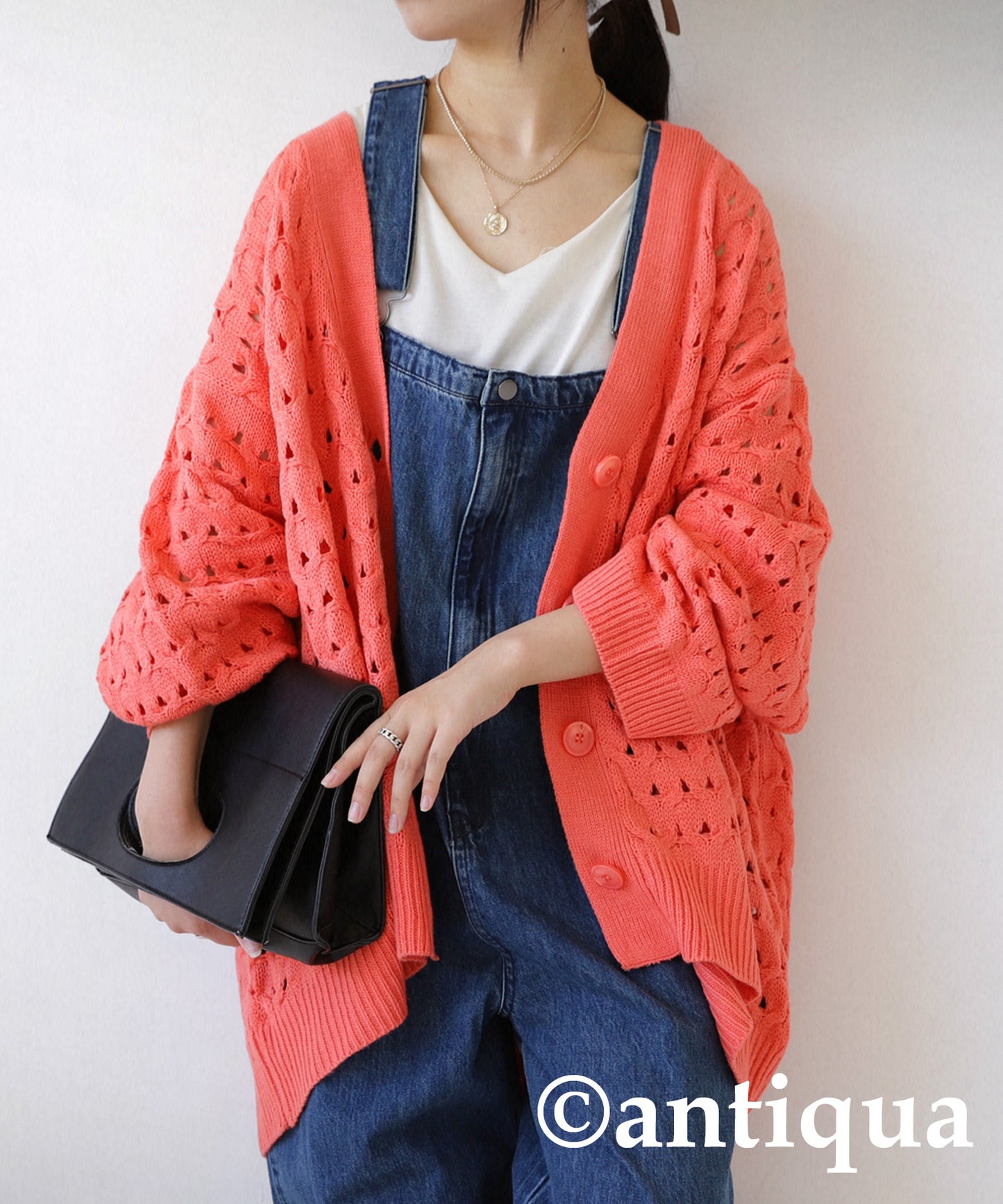 Openwork knitting Cardigan Ladies knit long sleeve